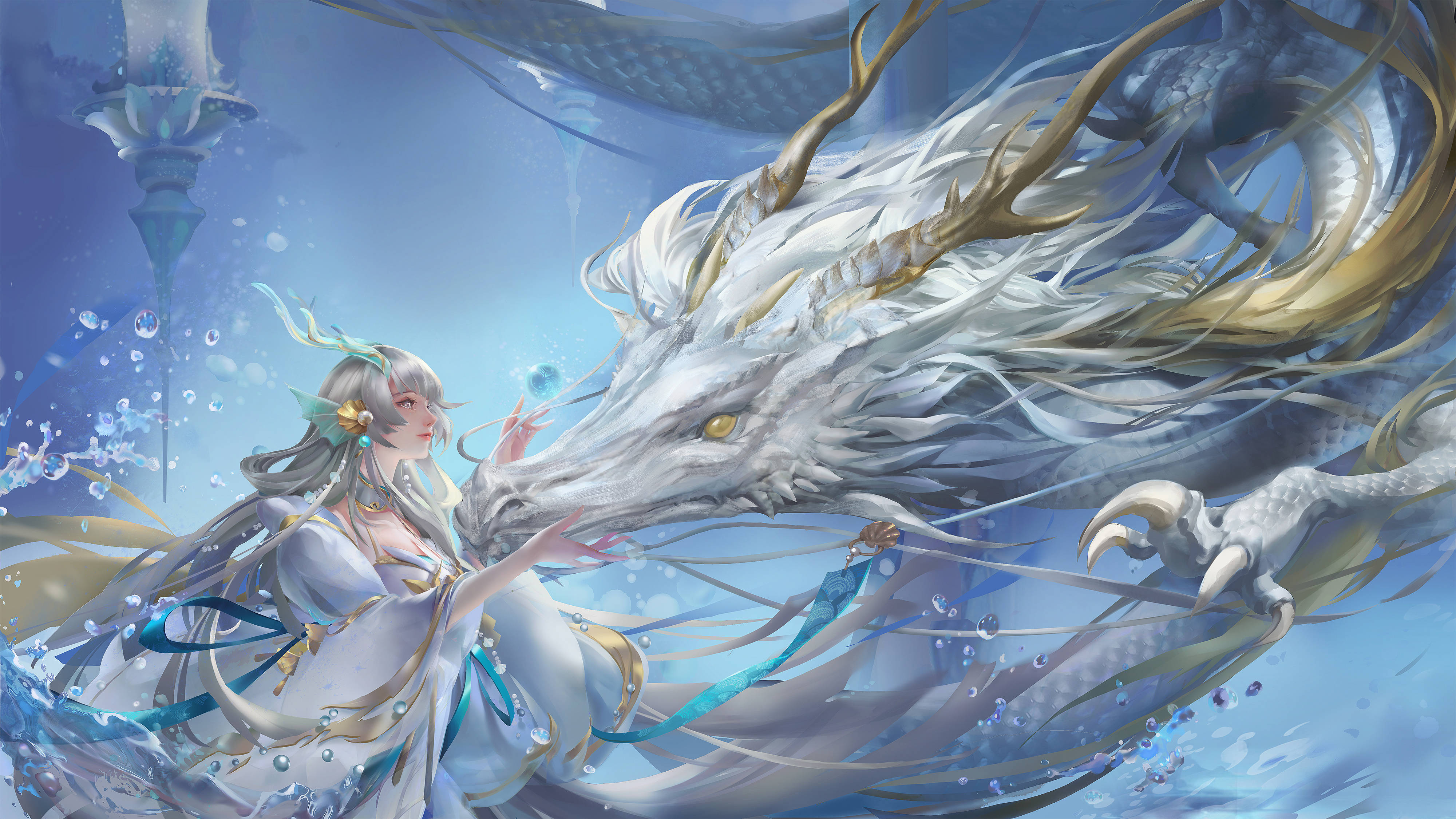 Honor Of Kings Dragon Looking At The Side 4000x2250