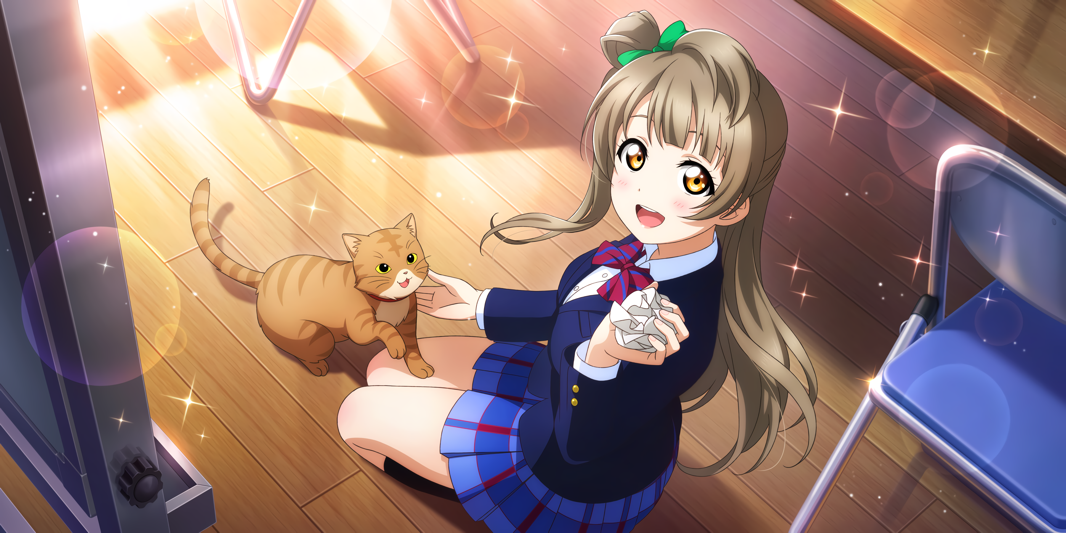 Love Live Minami Kotori Anime Girls Cats 3600x1800