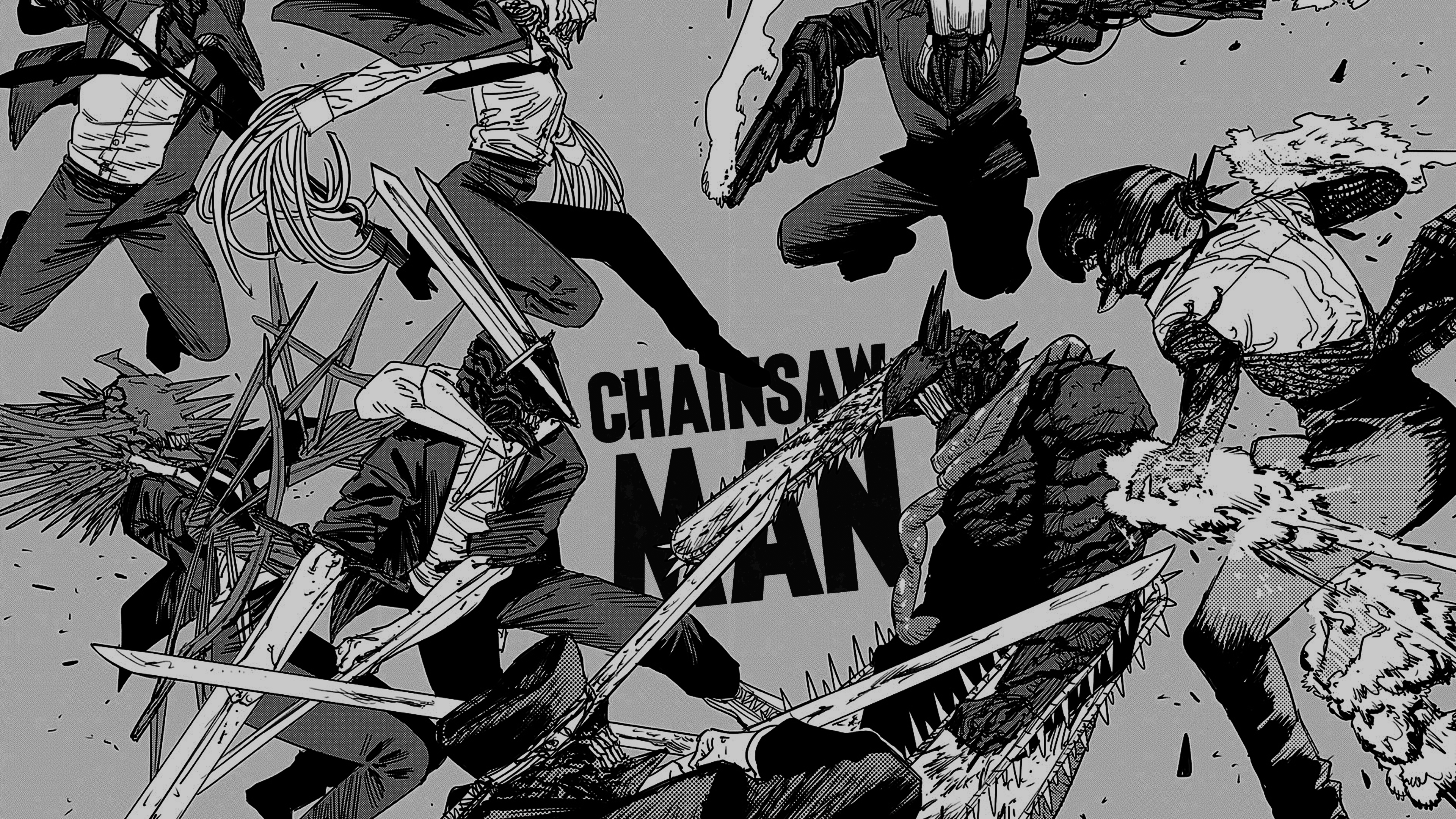 Chainsaw man 2 читать. Человек бензопила Манга обои.