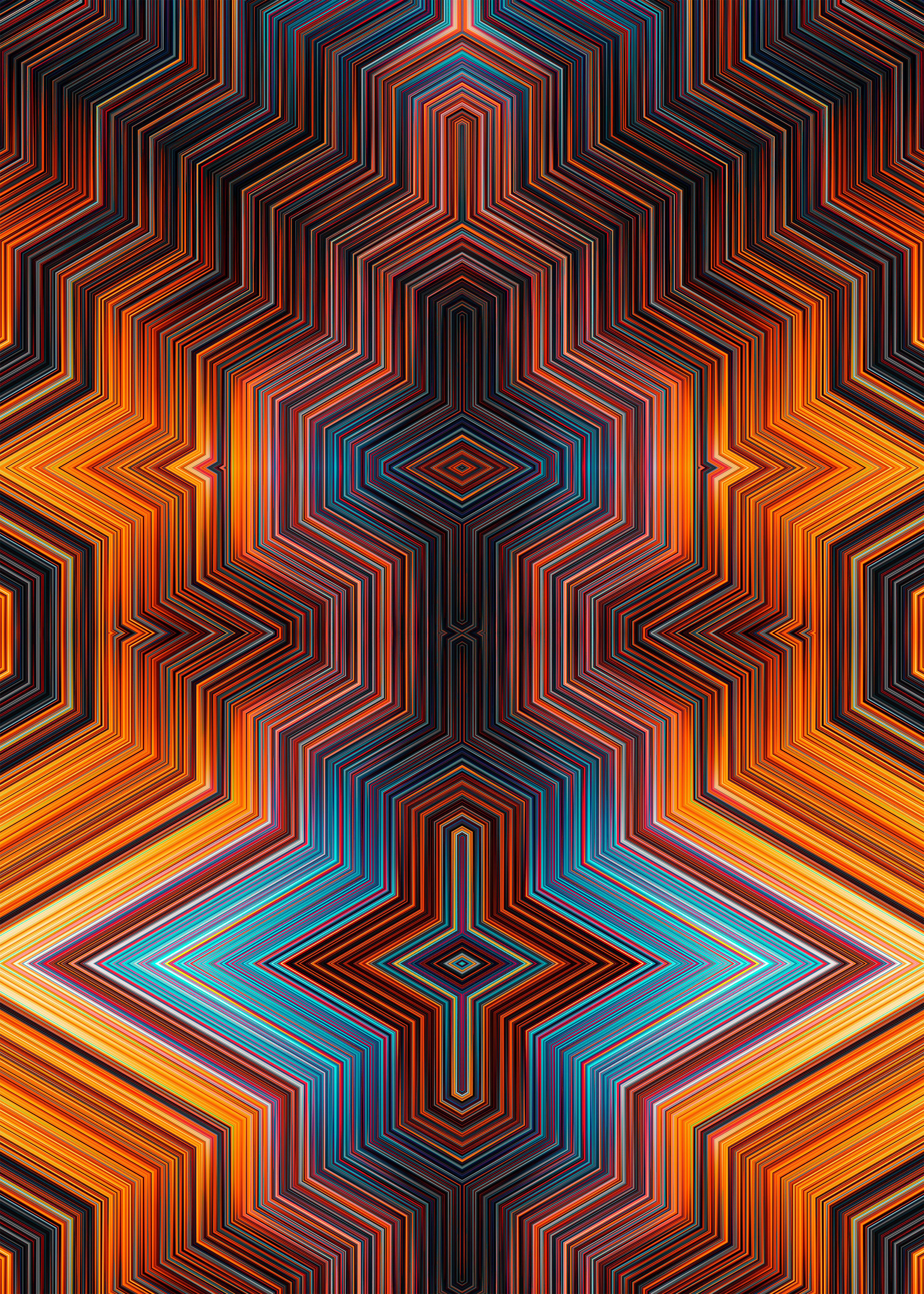 RETOKA Pattern Abstract Lines Diagonal Lines Colorful Digital 2800x3920