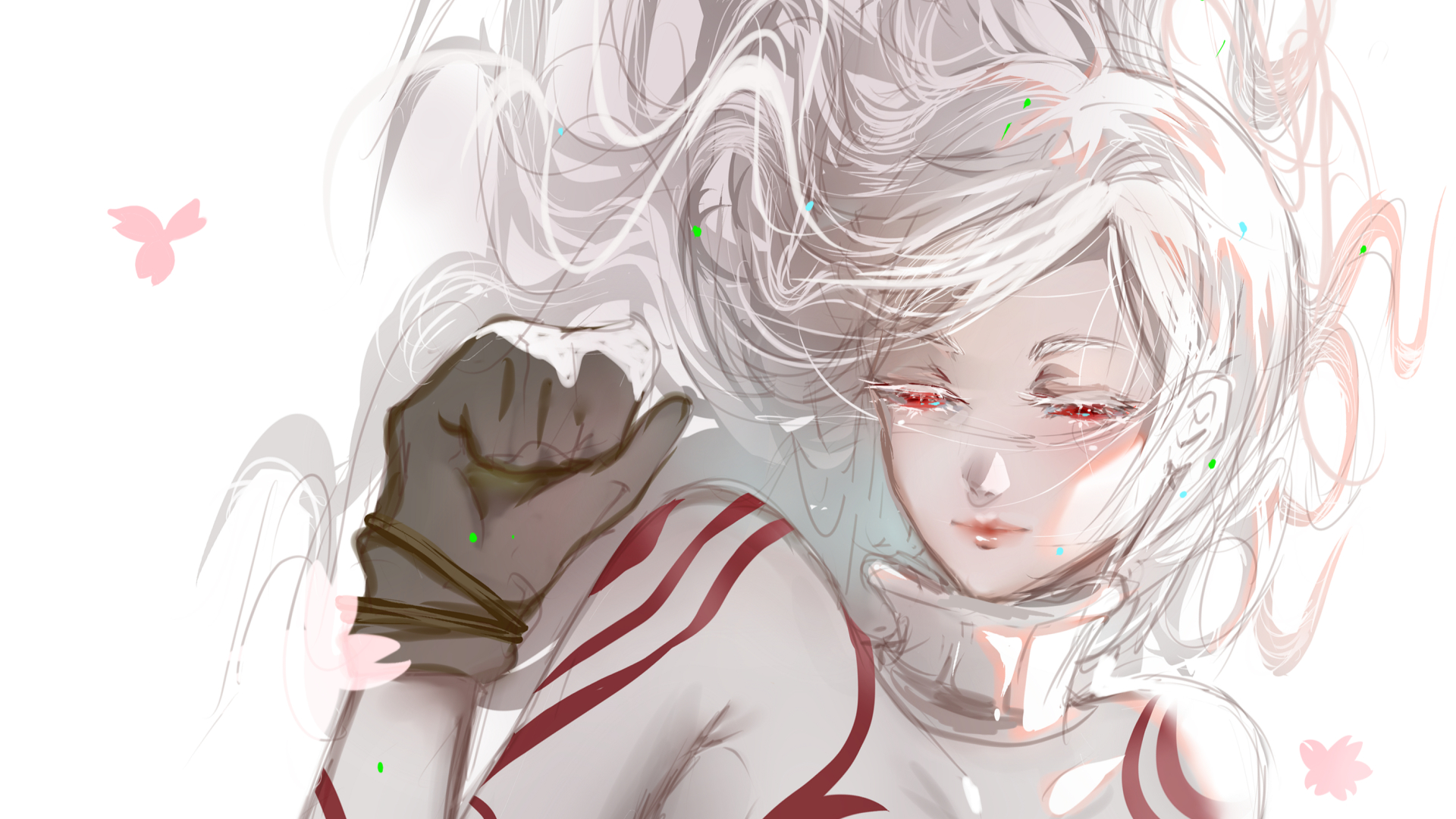 Anime Anime Girls Shiro Deadman Wonderland Deadman Wonderland White Hair 1920x1080