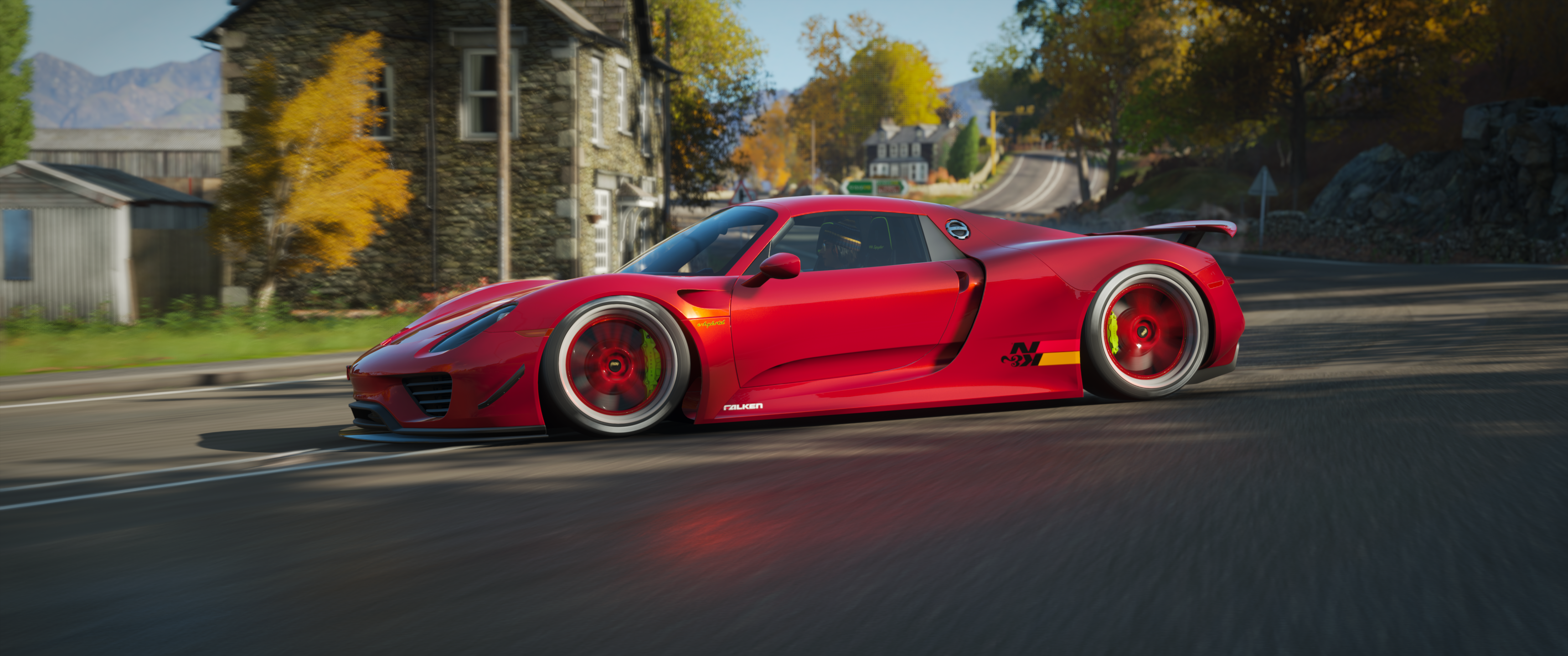 Forza Forza Horizon 4 Racing Car Ultrawide Video Games Porsche 918 Spyder 3440x1440