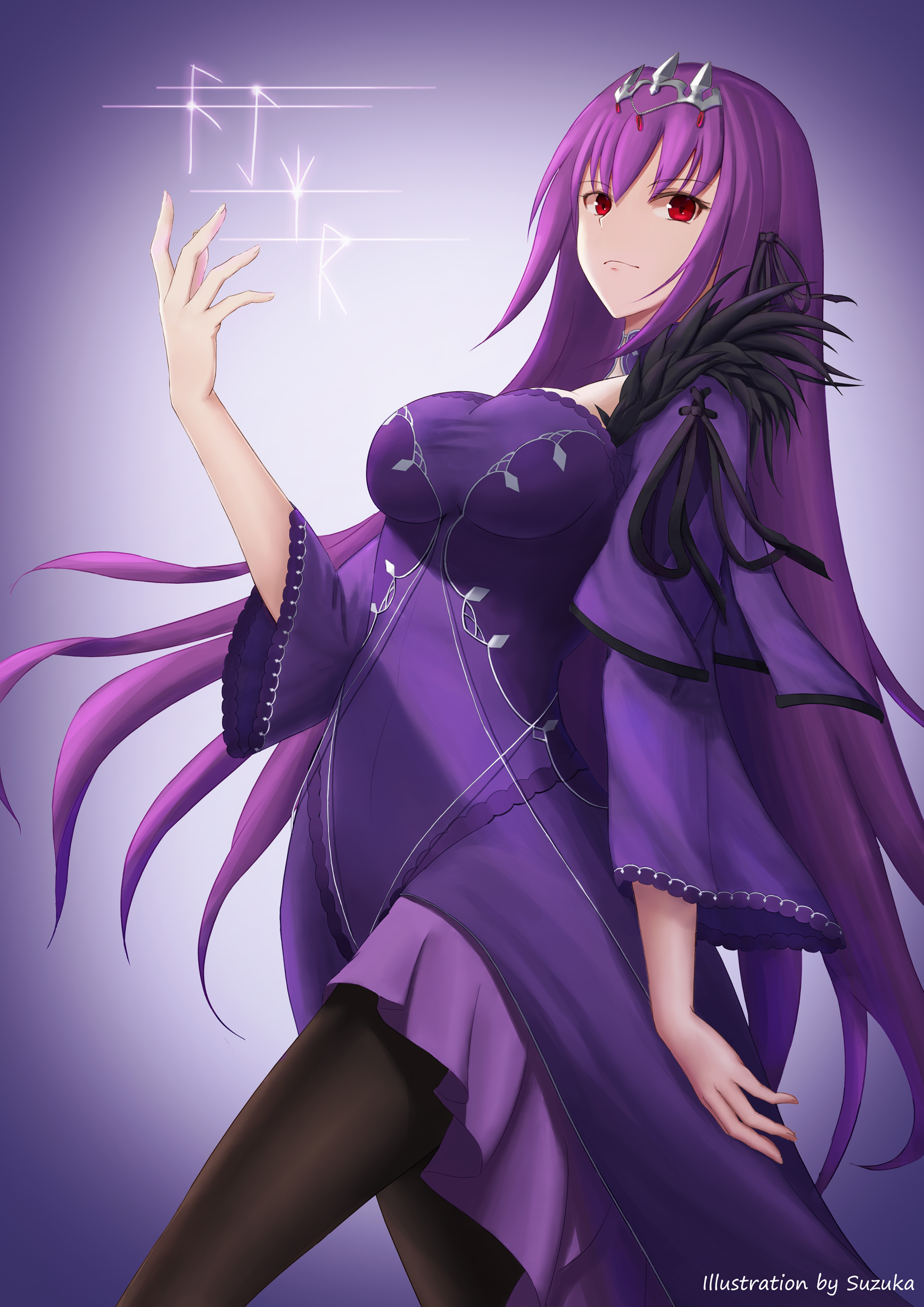 Anime Anime Girls Fate Series Fate Grand Order Long Hair Purple Hair Scathach Skadi 1736x2456
