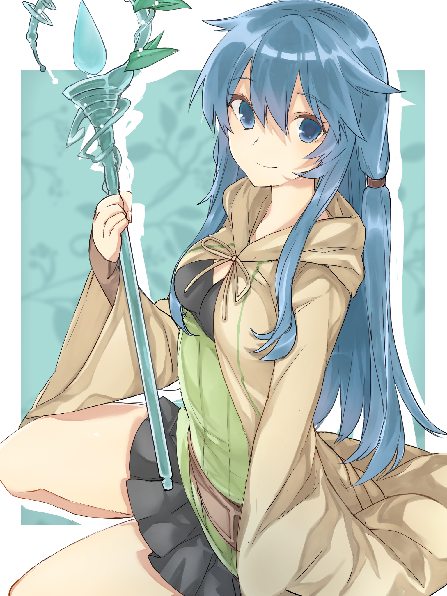 Anime Anime Girls Yu Gi Oh Eria The Water Charmer Long Hair Blue Hair Artwork Digital Art Fan Art 1536x2048