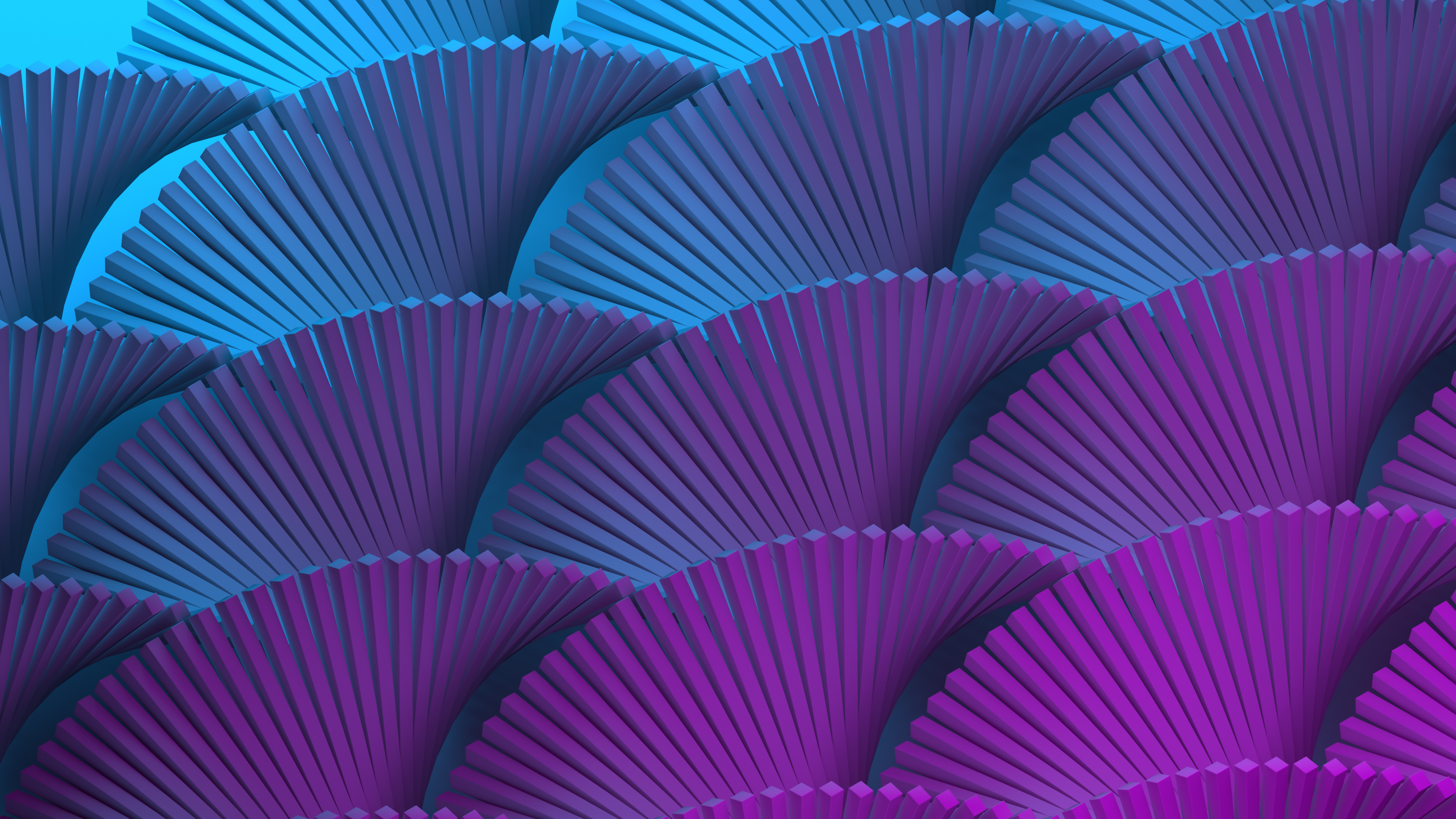 3D Abstract Colorful Neon Modern Pattern Blue Purple Render Wavy Lines Geometry Artwork Digital Art  3840x2160