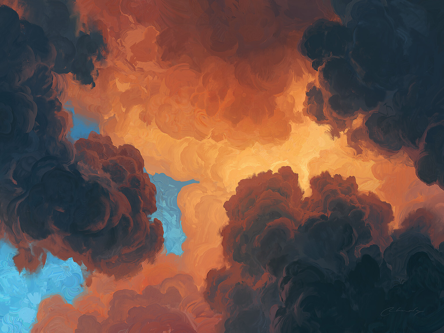 Artem Chebokha Artwork Sky Clouds Nature 1538x1154