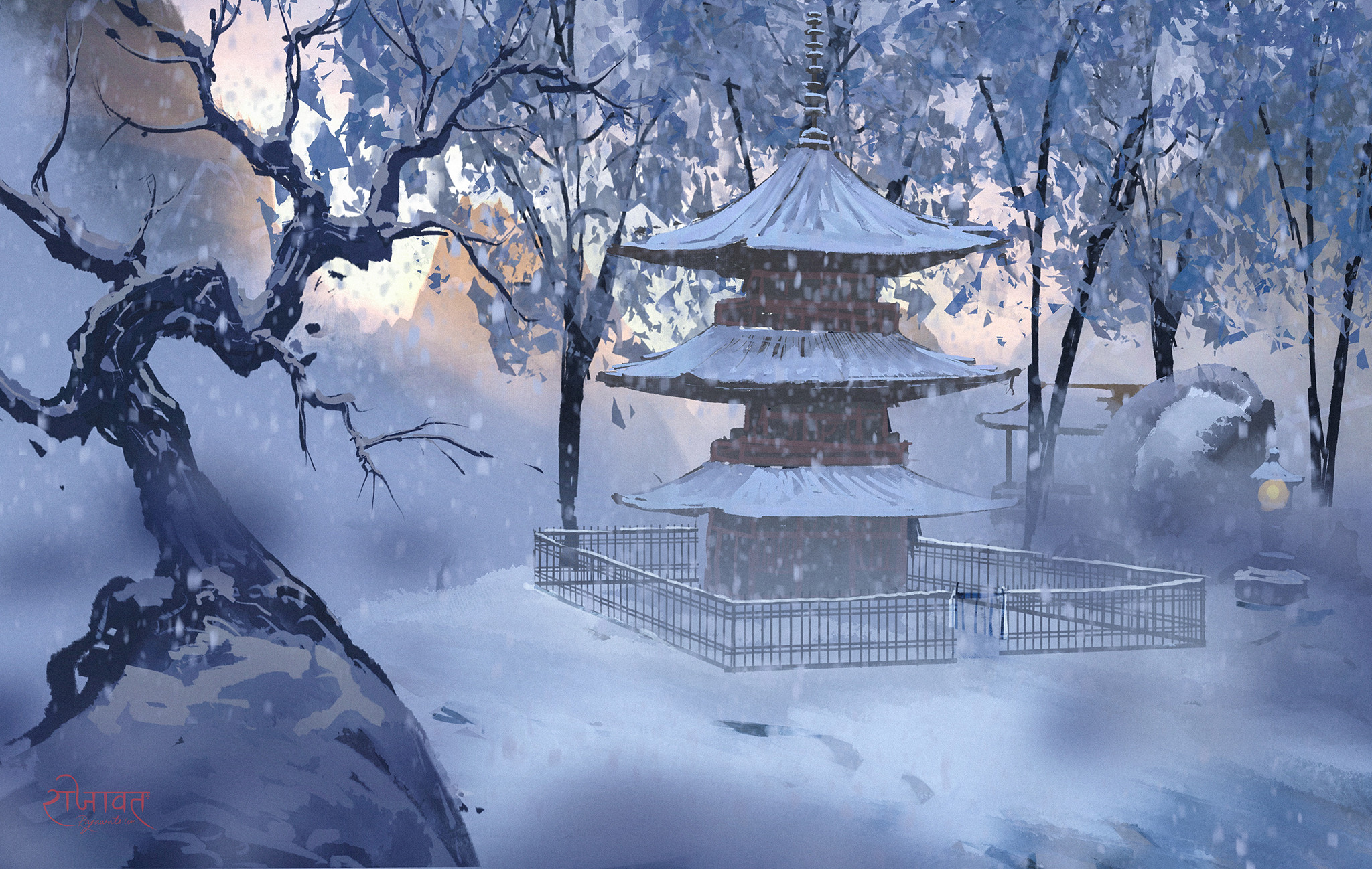 Snow Temple Winter 2048x1298