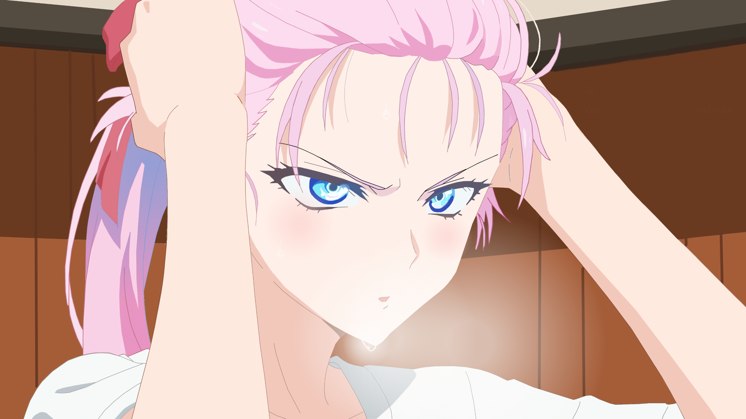 Shikimori Kawaii Dake Ja Nai Shikimori San Anime Anime Girls Pink Hair 2500x1406