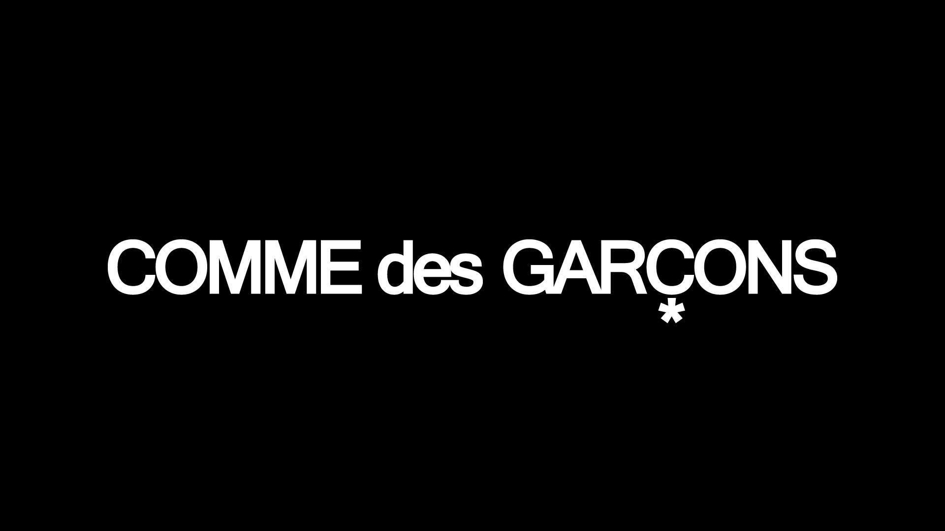 Brand Cdg Fashion French Black Background Simple Background 1920x1080