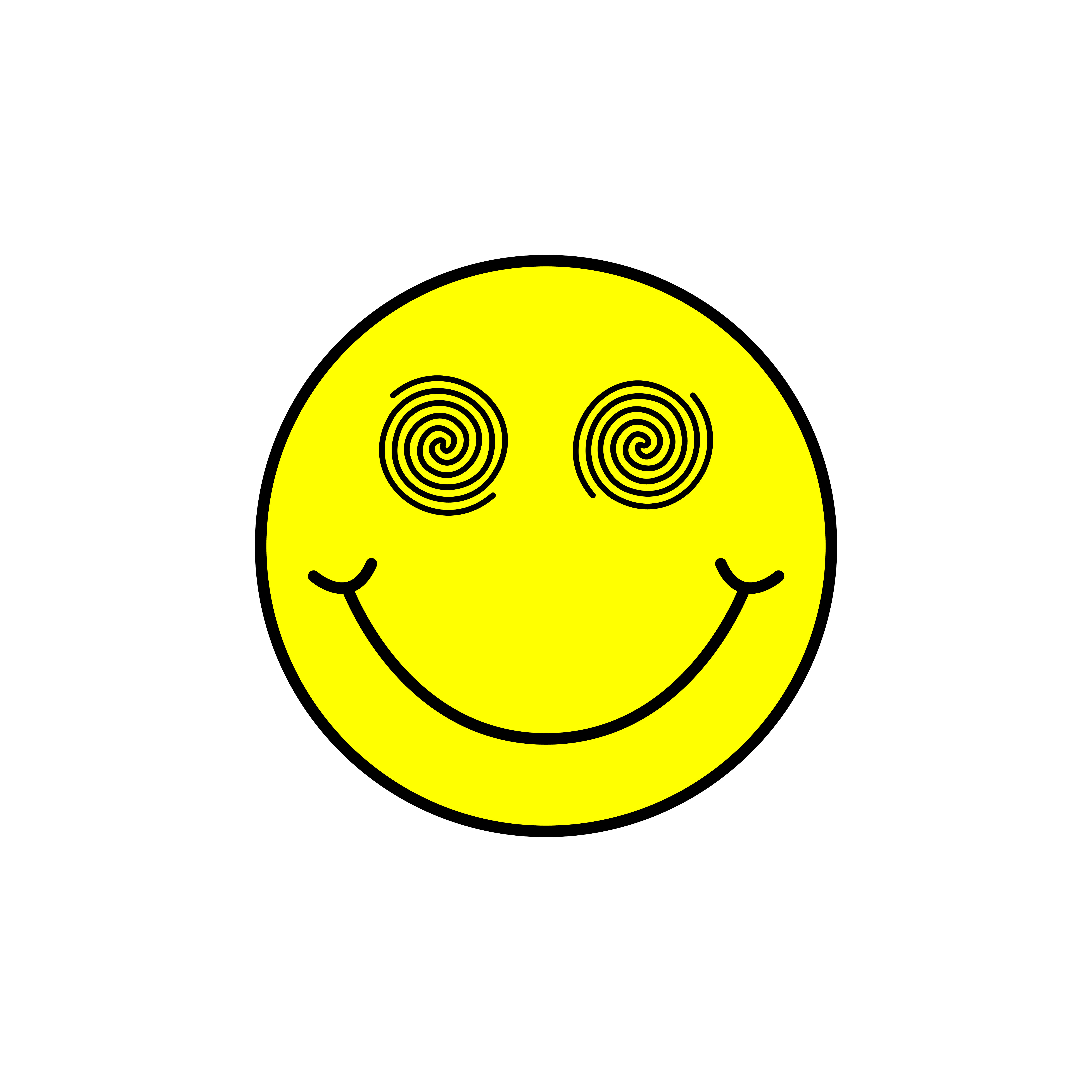Smiley Yellow Minimalism Simple White Background 5000x5000