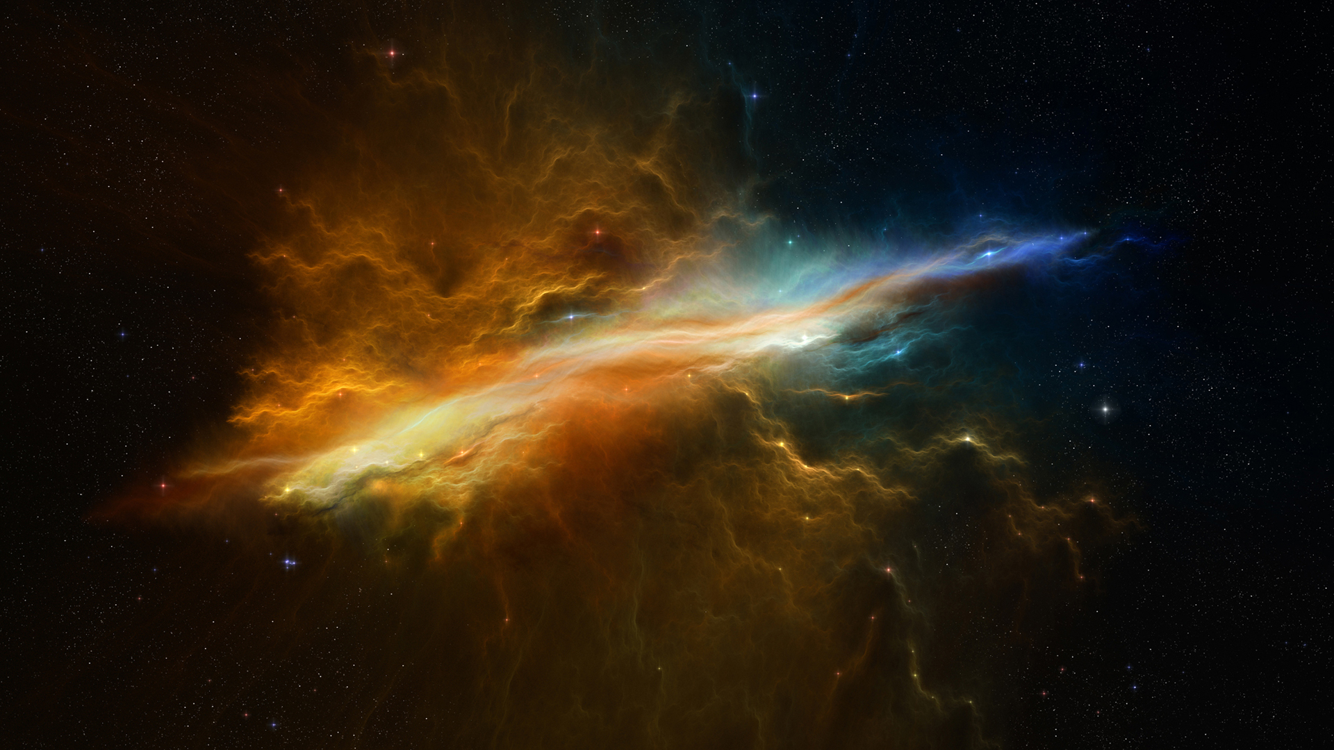 3D Space Galaxy Nebula Space Art 1920x1080