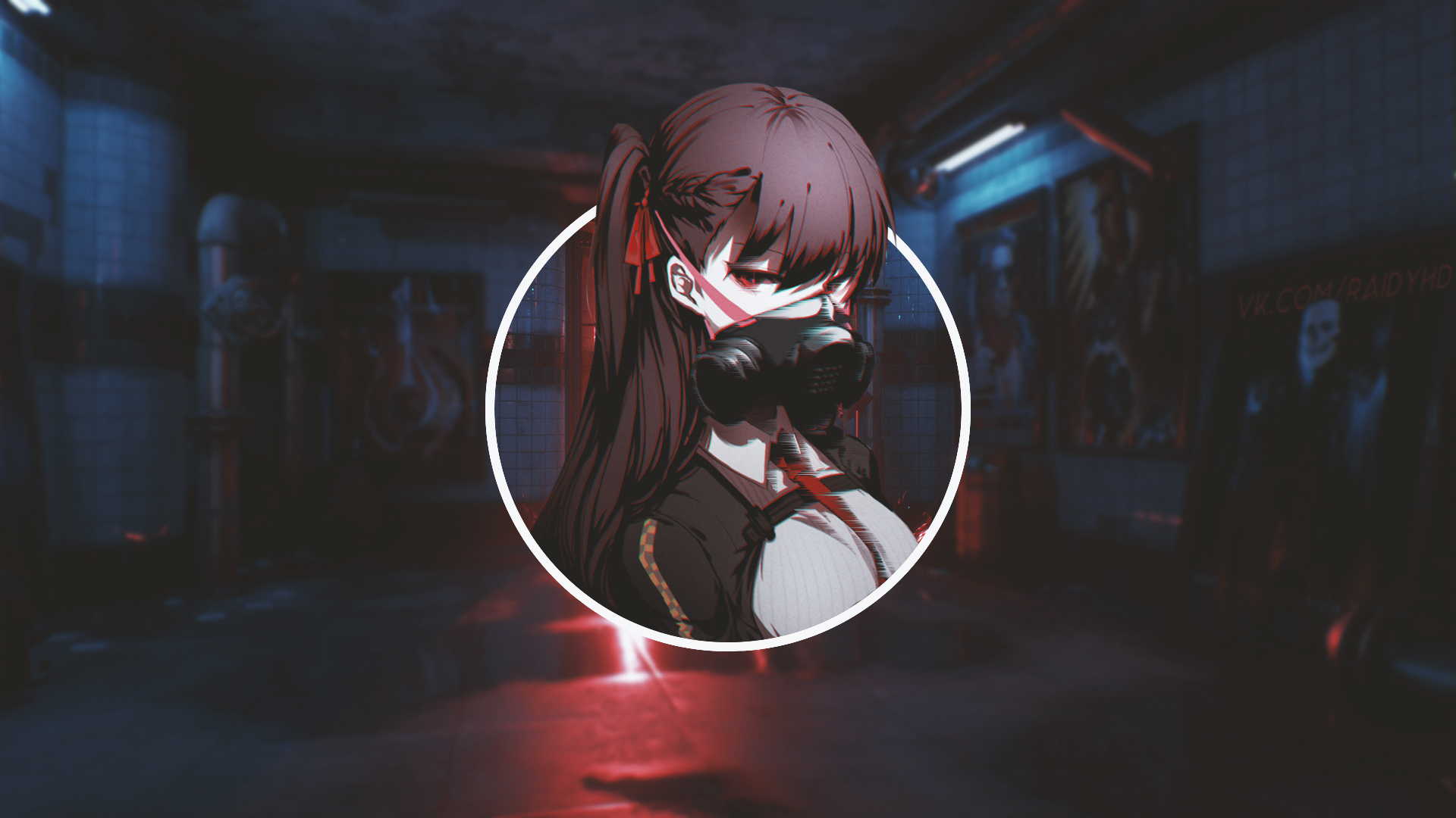 Picture In Picture Gas Mask Wa2000 Girls Frontline 1920x1080