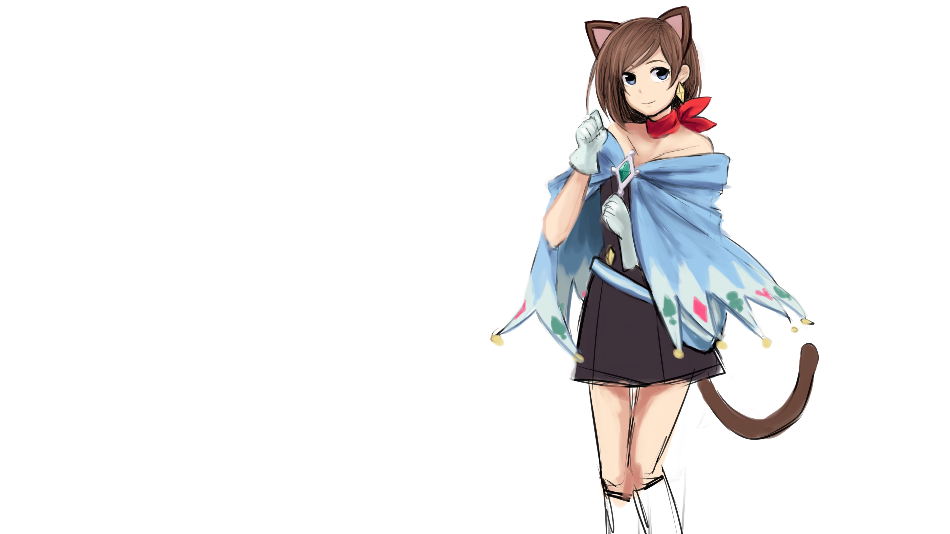 Ace Attorney Trucy Wright Top Hat Cape Skirt Ascot Dress Gloves Brunette Video Games Video Game Girl 3840x2160