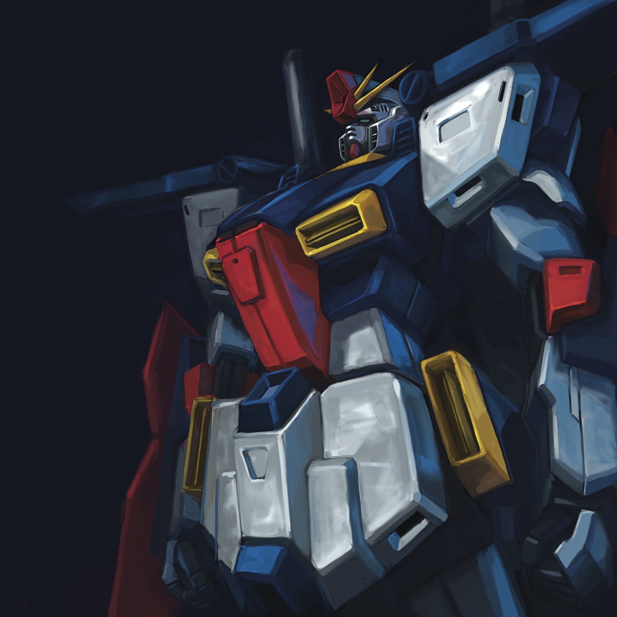 Anime Mechs Super Robot Wars Mobile Suit Gundam ZZ ZZ Gundam Gundam Artwork Digital Art Fan Art 2000x2000