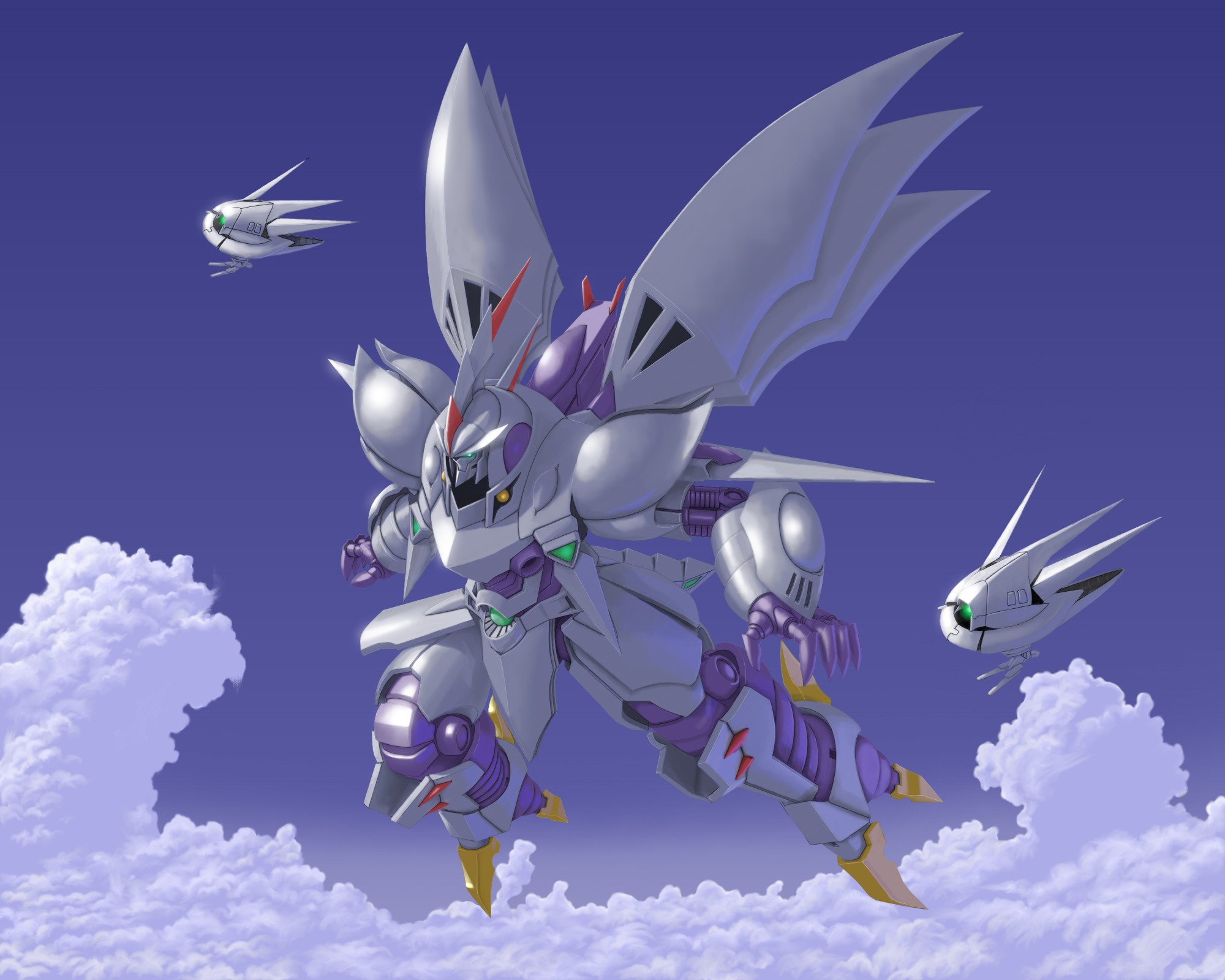 Anime Mech Super Robot Wars Cybaster Artwork Digital Art Fan Art 2000x1600