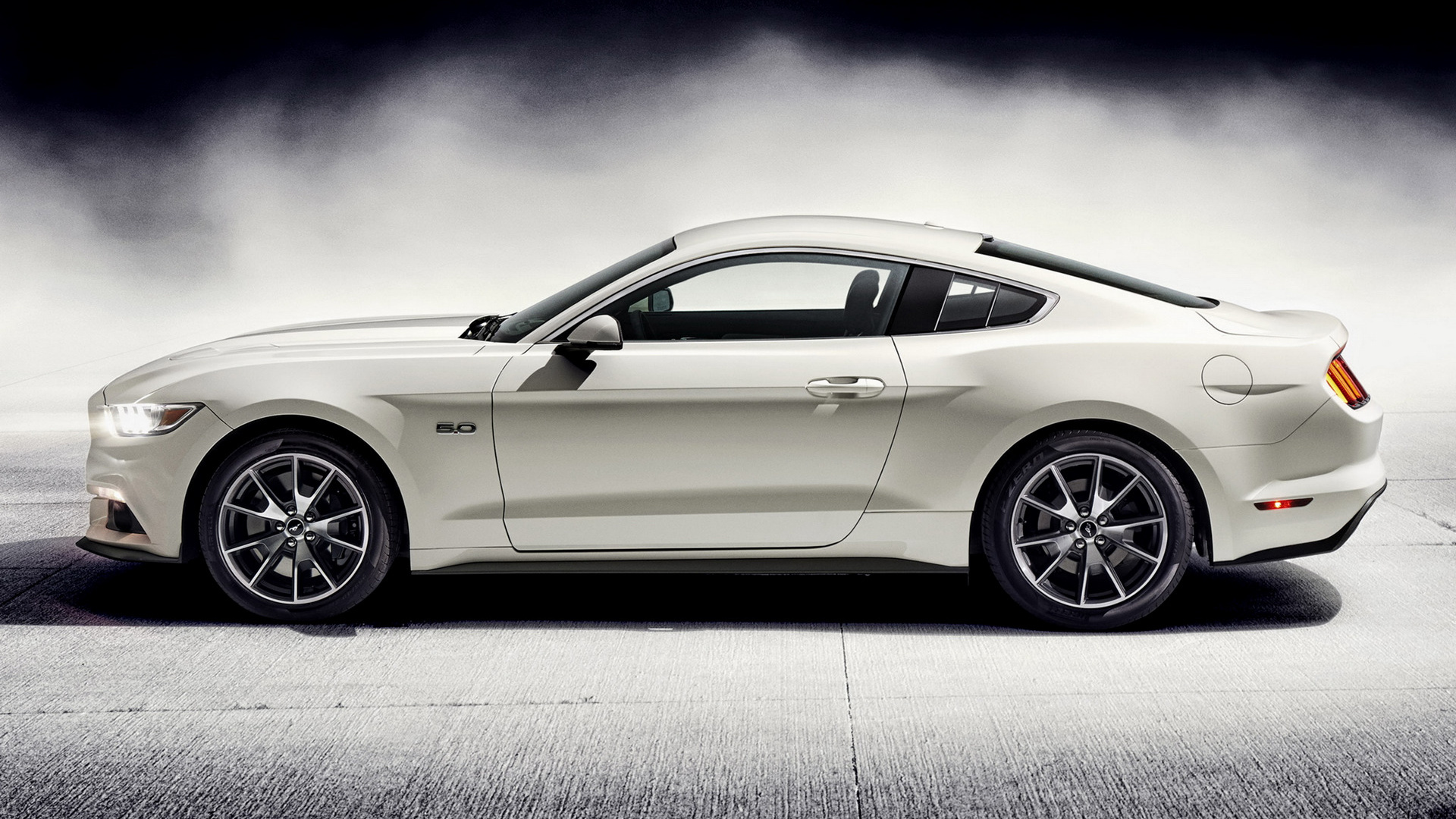 Car Coupe Ford Mustang Gt 50 Years Edition Muscle Car White Car 1920x1080