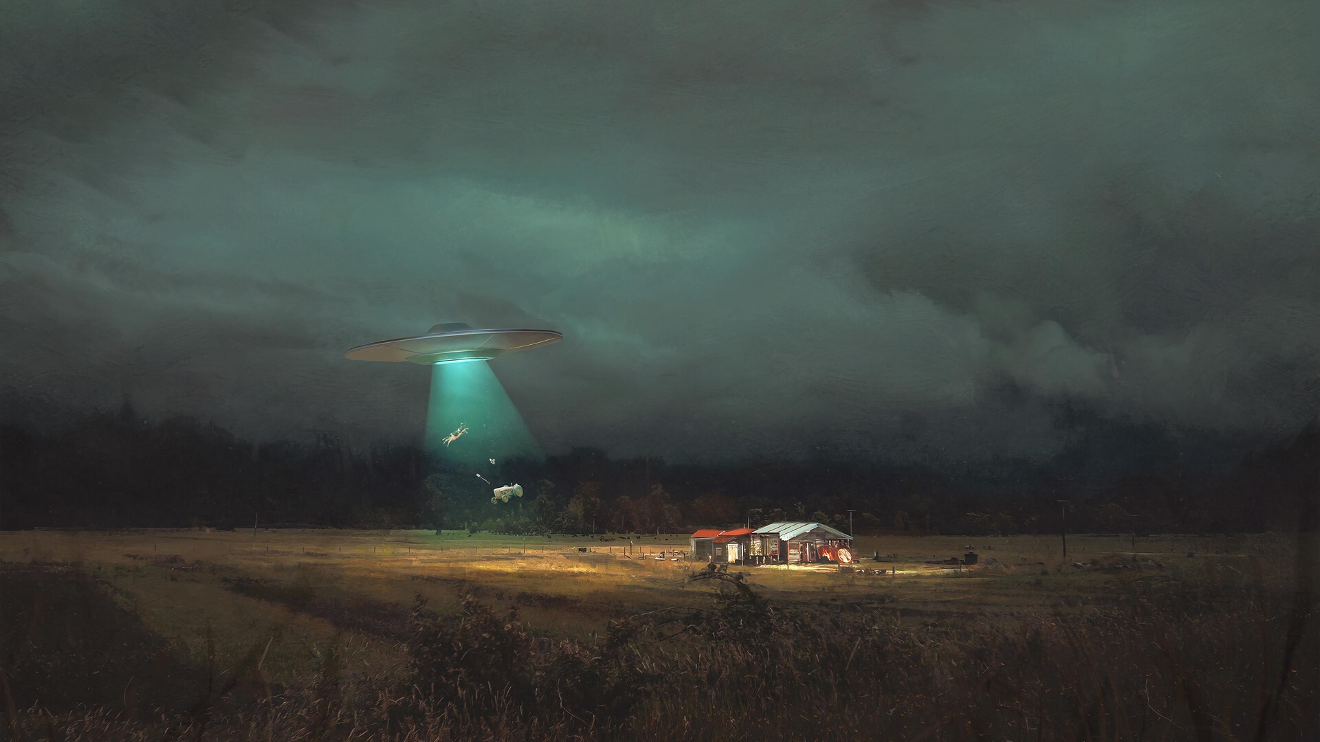 Artwork Fantasy Art UFO 1920x1080