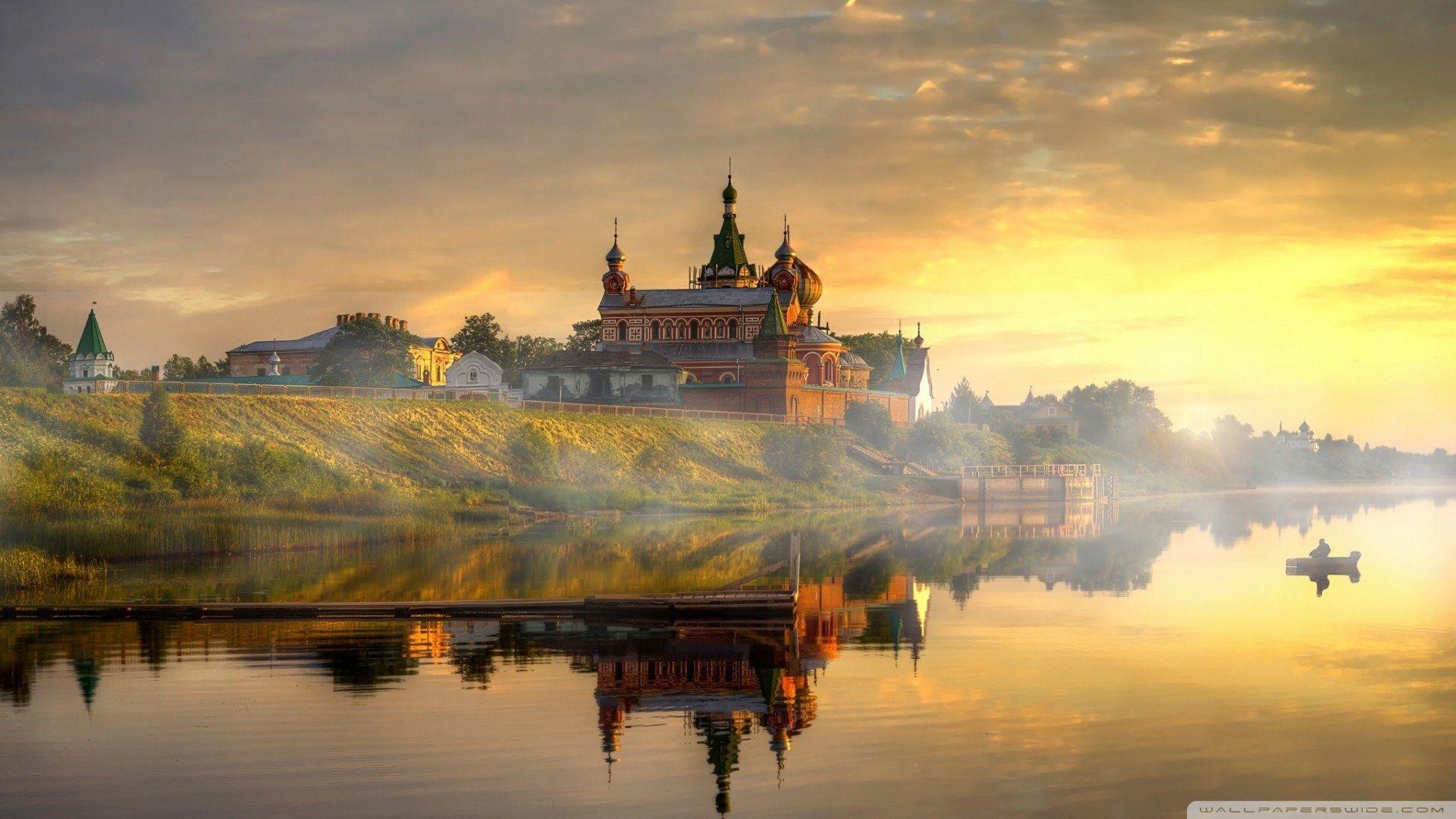 Russia Monastery Landscape 1920x1080