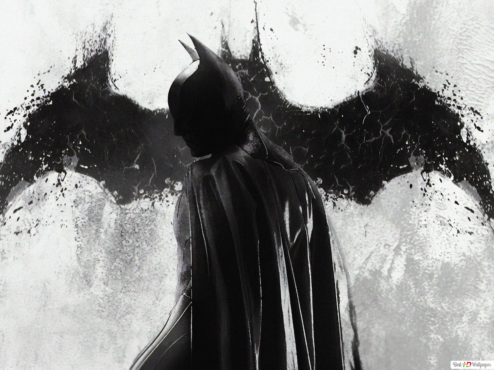 Batman DC Comics Batman Logo White Background Digital Art Silhouette Dark Detectives Bruce Wayne 2048x1536