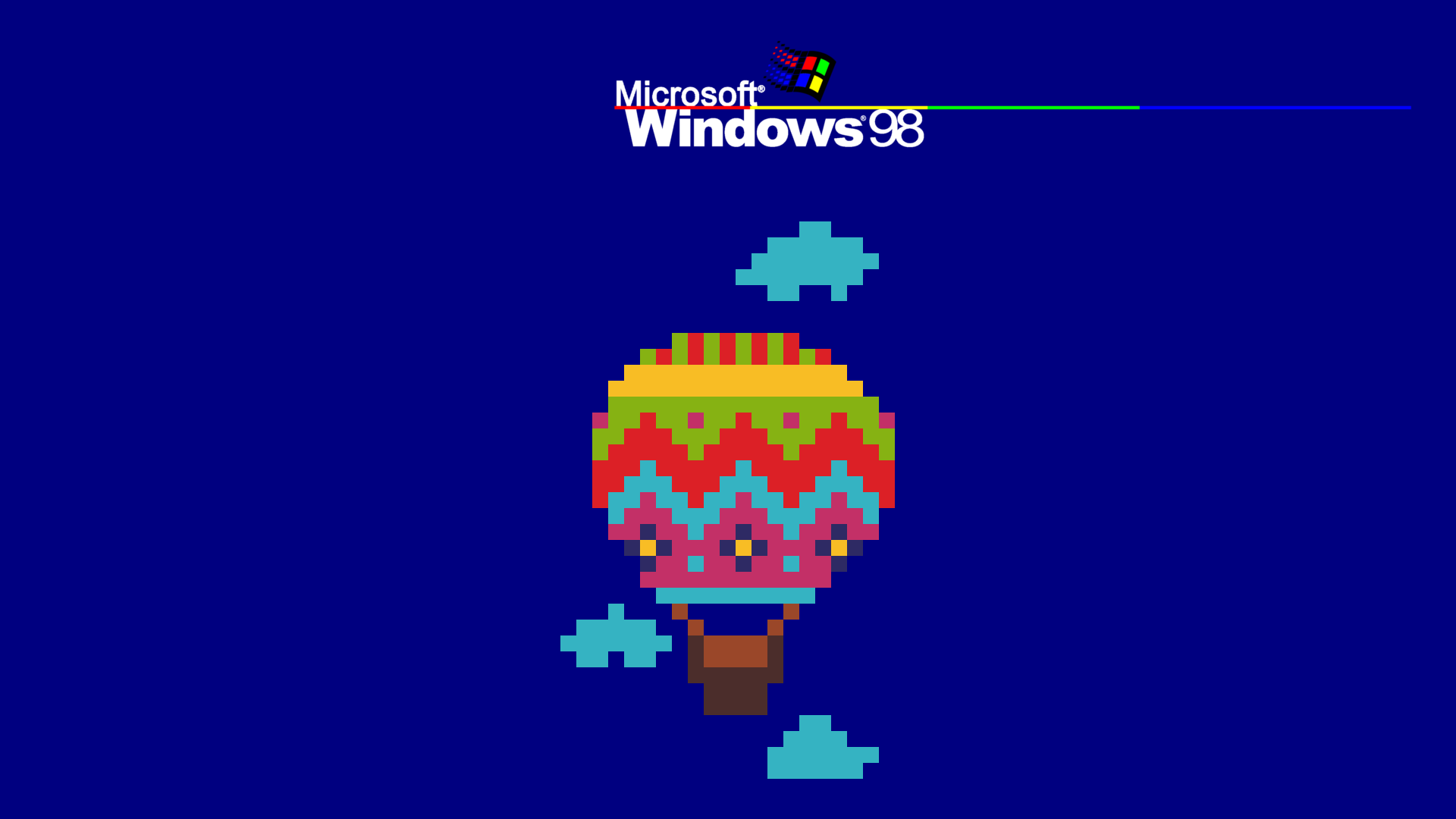 Microsoft Windows Windows Logo Minimalism Simple Background Blue Background Colorful Pixels Pixel Ar 1920x1080