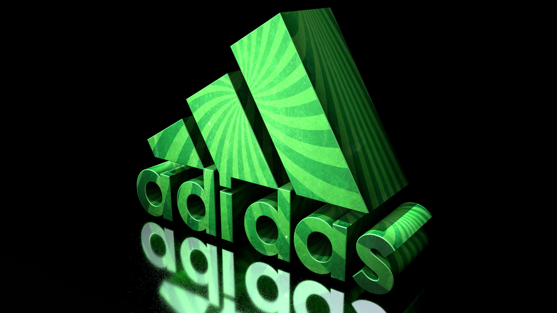 3d Black Cgi Green Logo 1920x1080