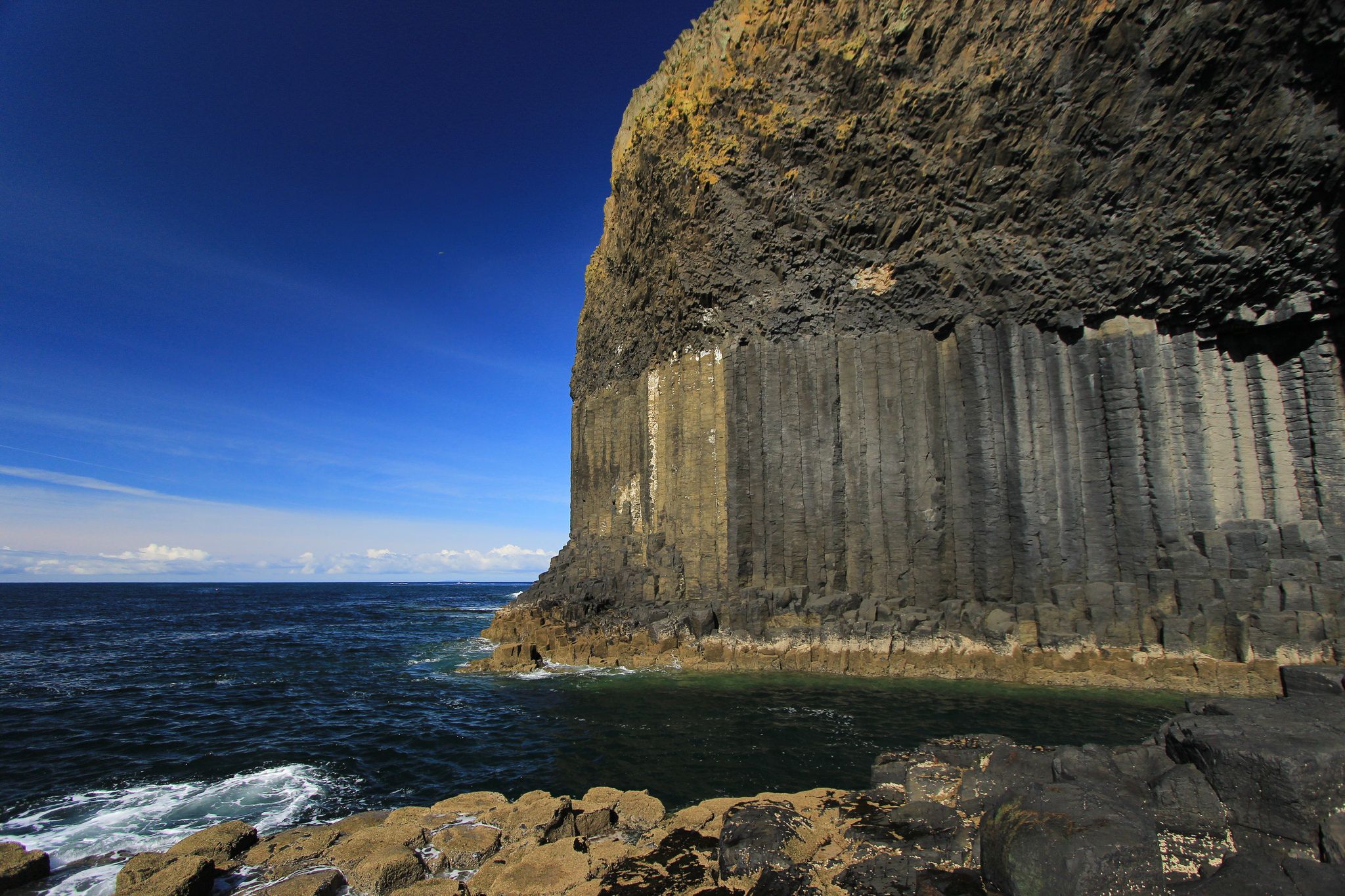 Basalt Column Nature Sea 2048x1365