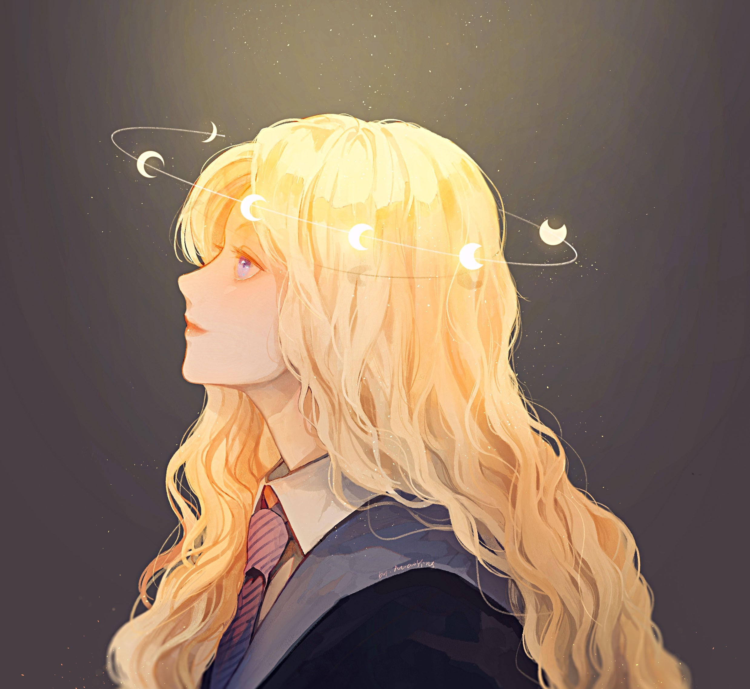 Girl with blonde hair by krzychumen on DeviantArt