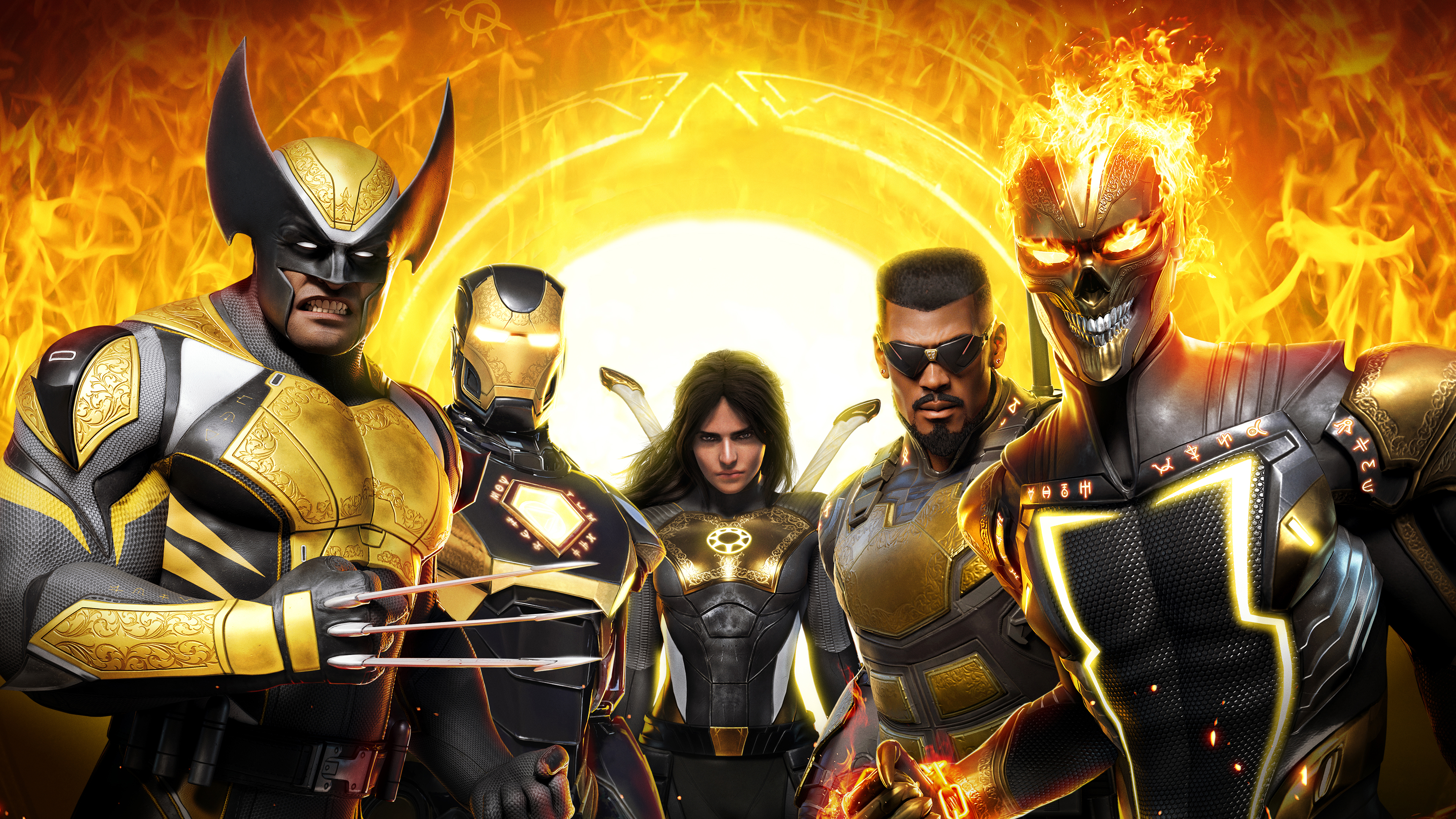 Marvel Comics Marvel Midnight Suns Midnight Suns 4K Wolverine Iron Man Ghost Rider Eric Brooks 3840x2160