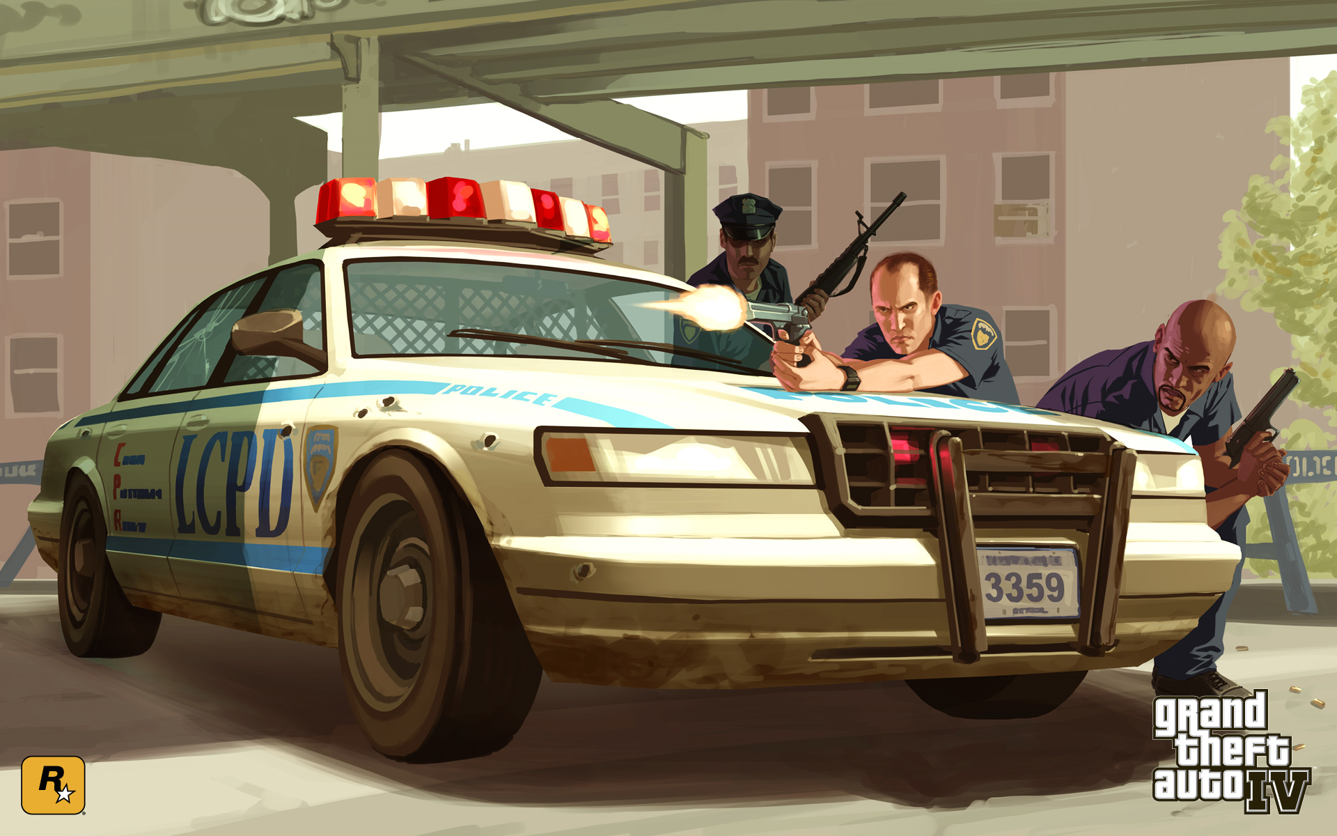 Grand Theft Auto IV Liberty City Police Police Cars Grand Theft Auto Rockstar Games Video Games Artw 1920x1200