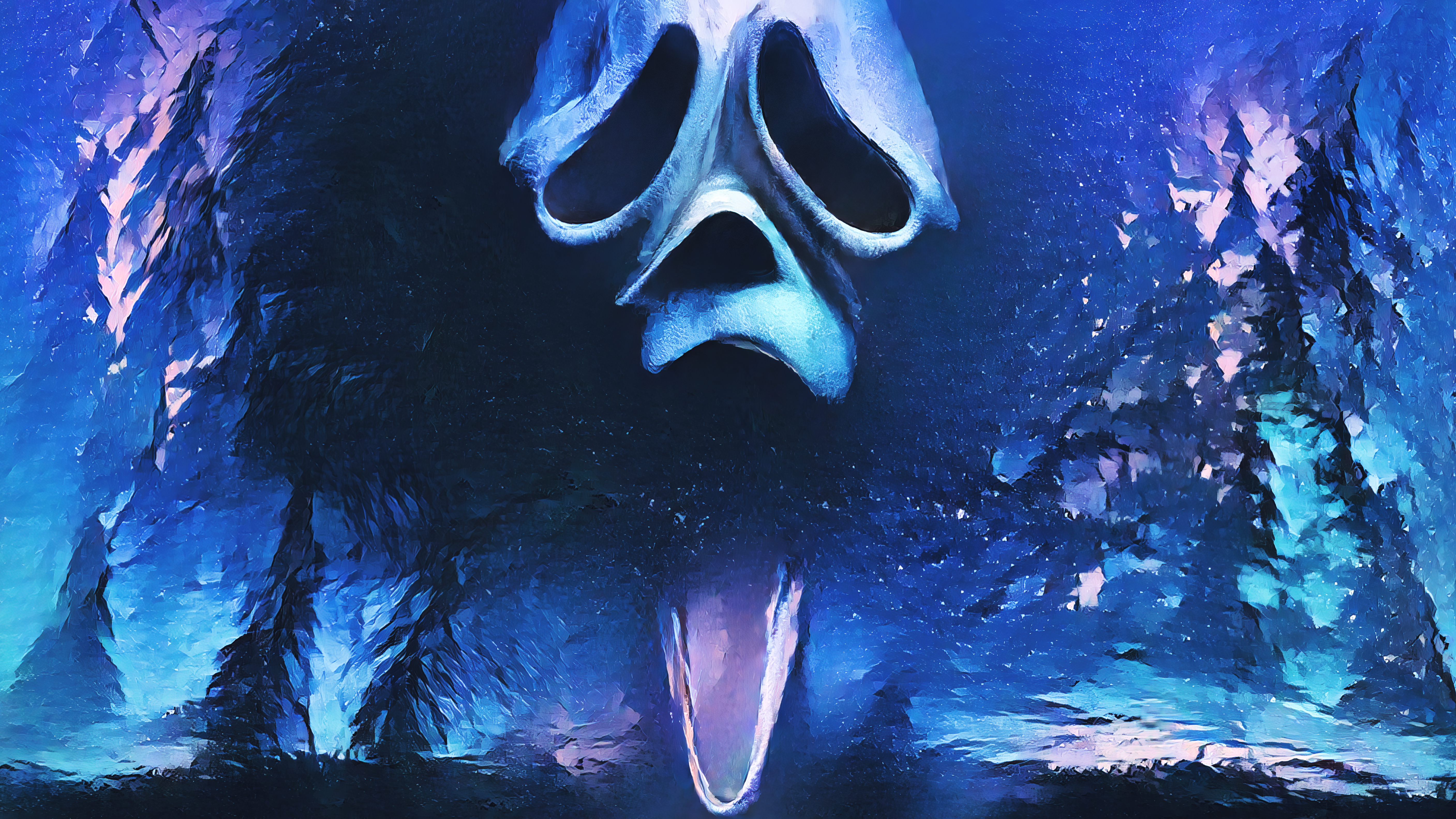 Funny Scream movie art ghost face halloween cool ghostface orange  funny scream HD phone wallpaper  Pxfuel