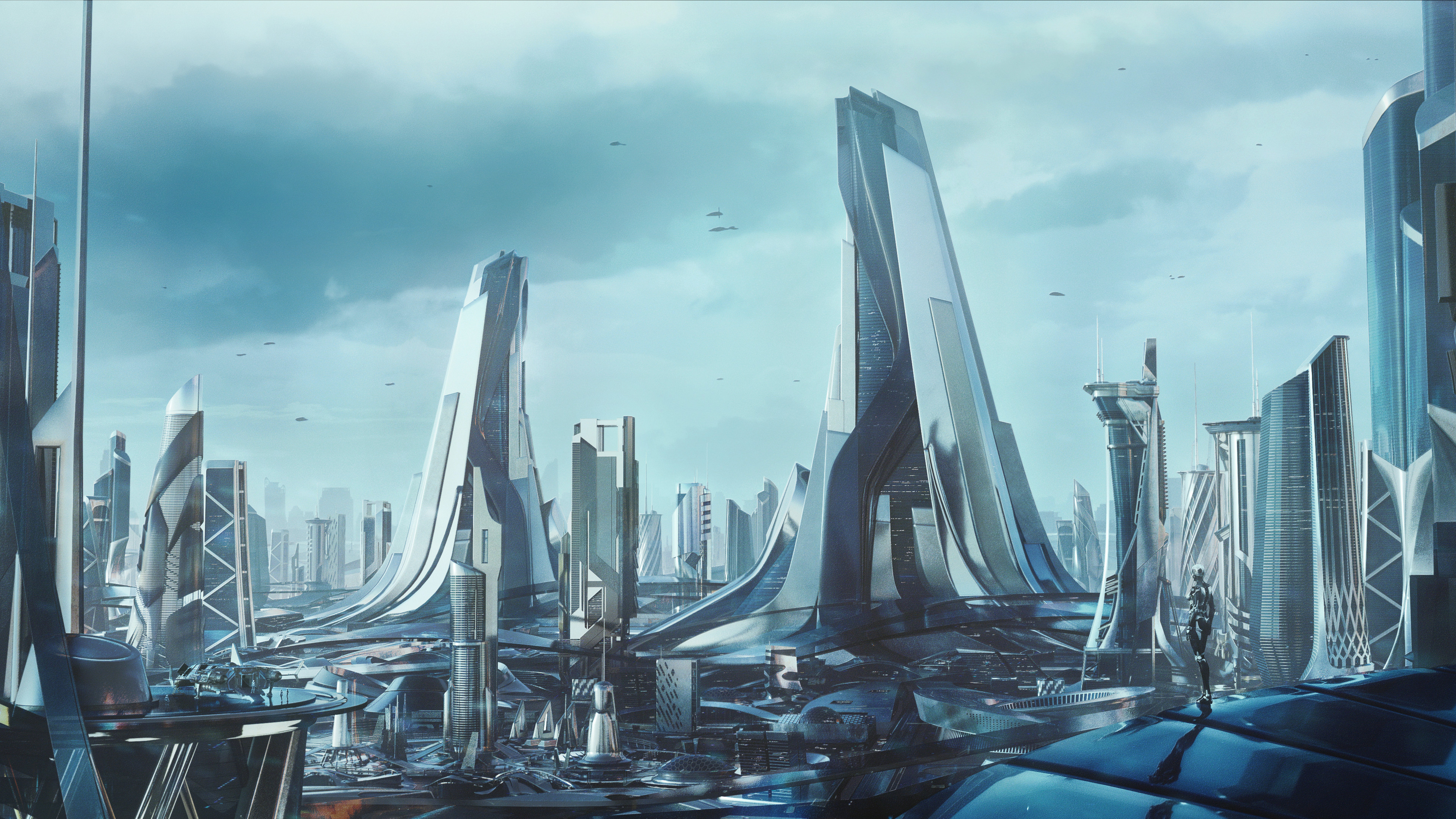 City Cyberpunk 4K Futuristic Futuristic City 3840x2160