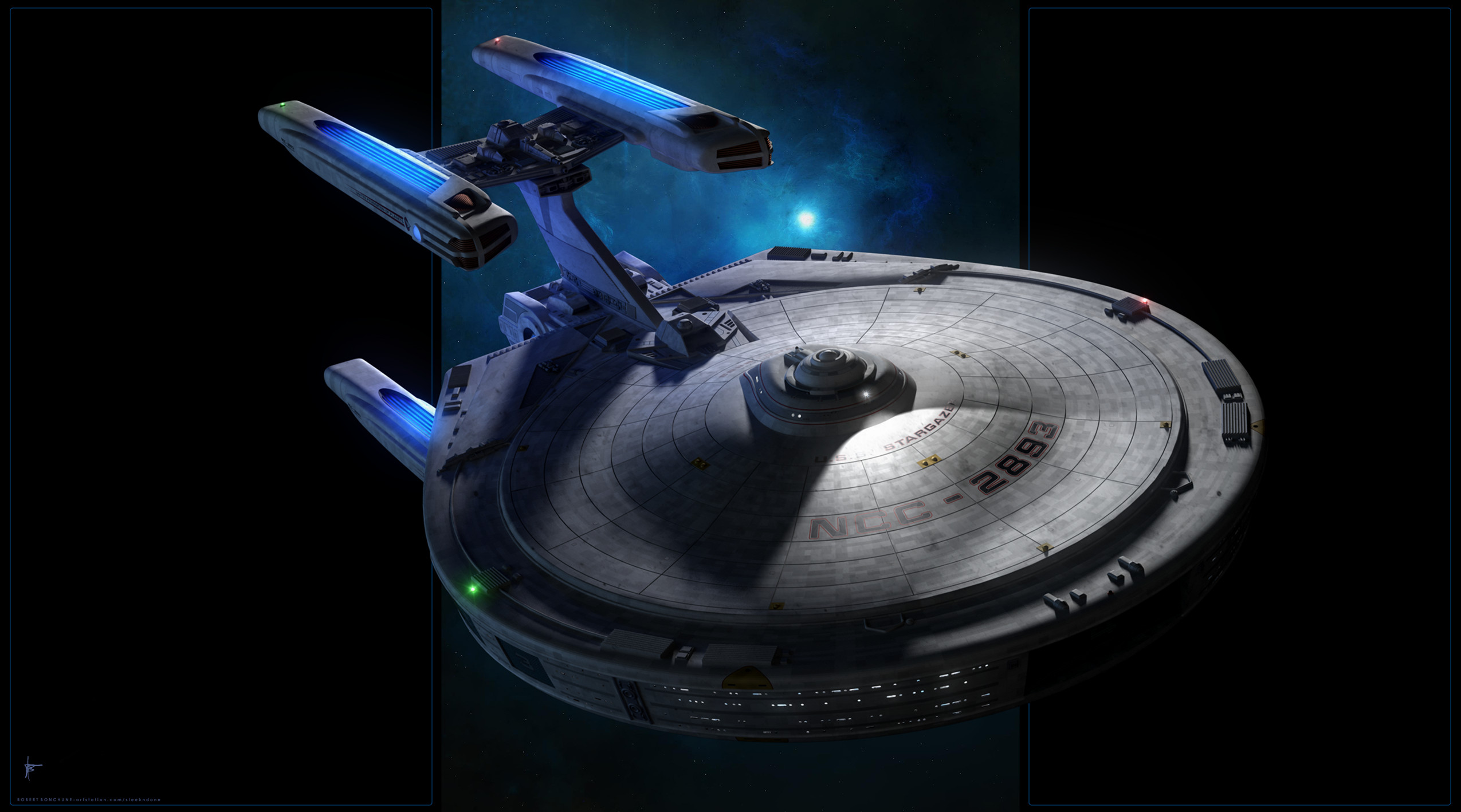 Robert Bonchune USS Stargazer Star Trek The Next Generation Star Trek Star Trek Ships Vehicle Scienc 2550x1418