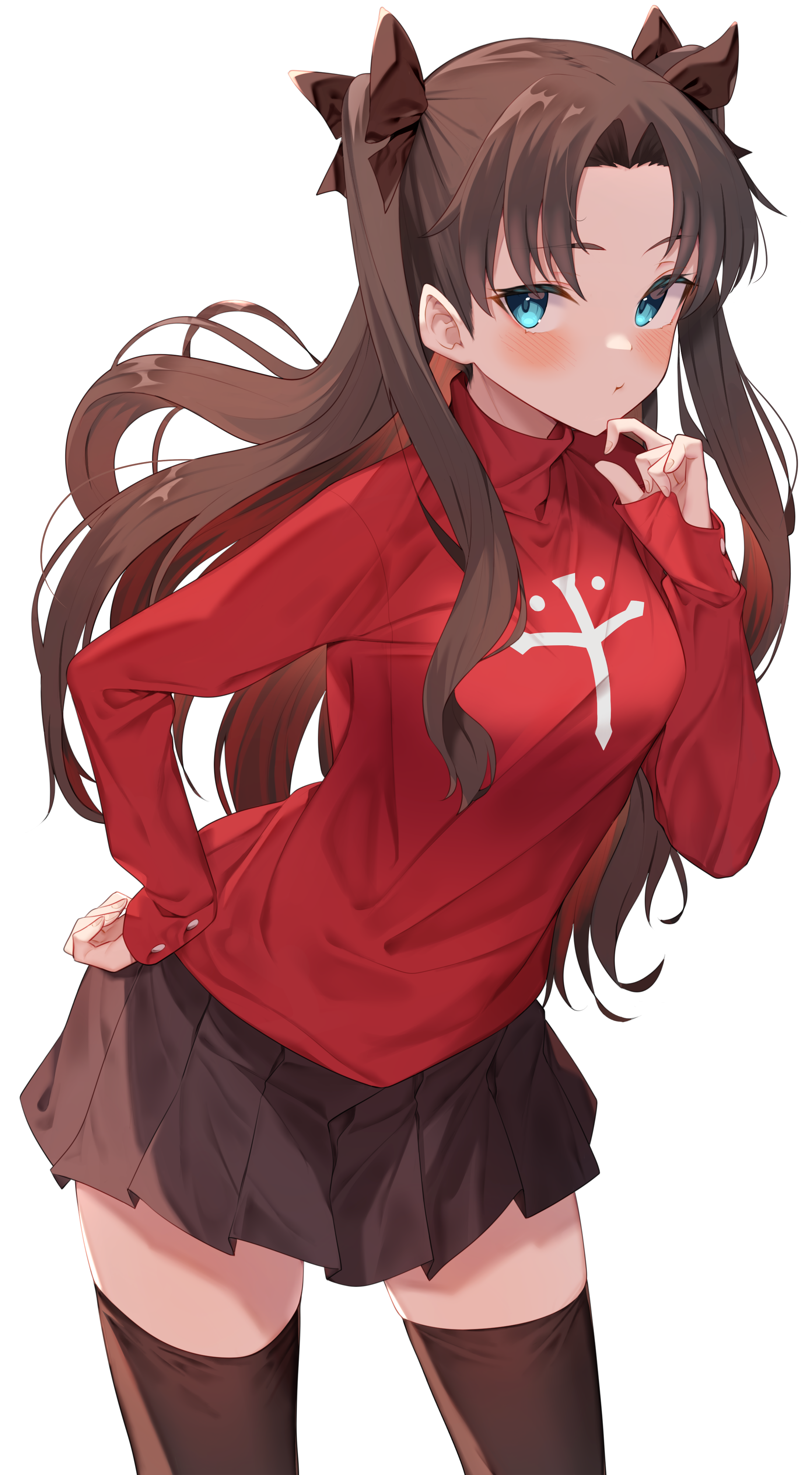 Anime Anime Girls Fate Series Fate Stay Night Fate Stay Night Unlimited Blade Works Tohsaka Rin Long 2204x4000