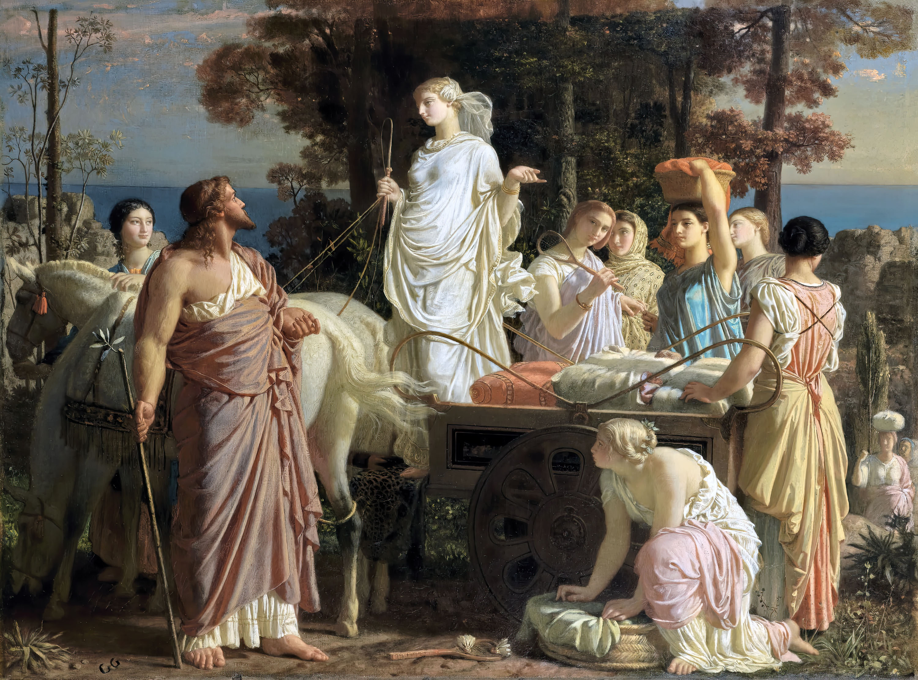 Ulysses And Nausicaa Charles Gleyre Ulysses Roman Mythology Greek Mythology Classic Art Painting 3000x2223