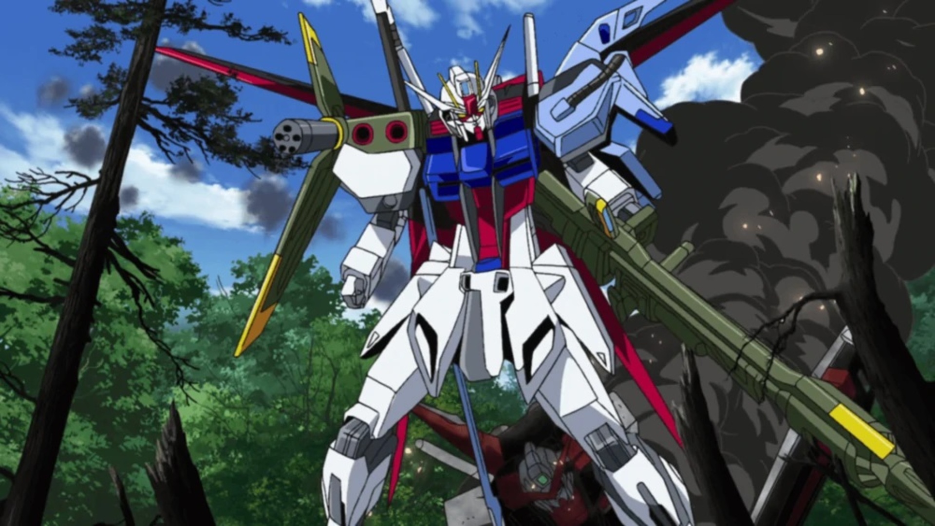 Anime Anime Screenshot Mechs Gundam Super Robot Wars Mobile Suit Gundam SEED Perfect Strike Gundam A 1920x1080