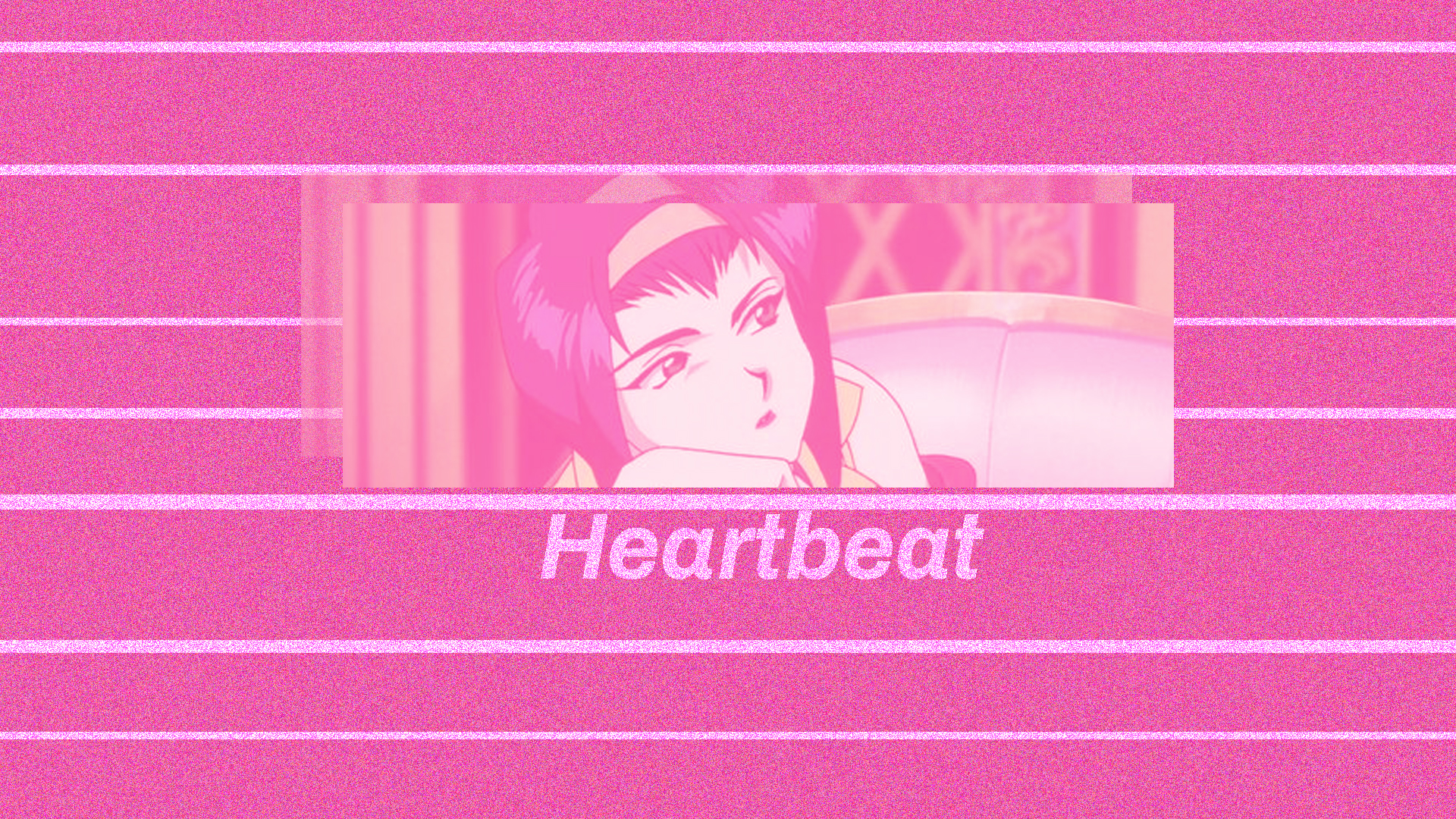 Heartbeat Pink Vaporwave 1920x1080
