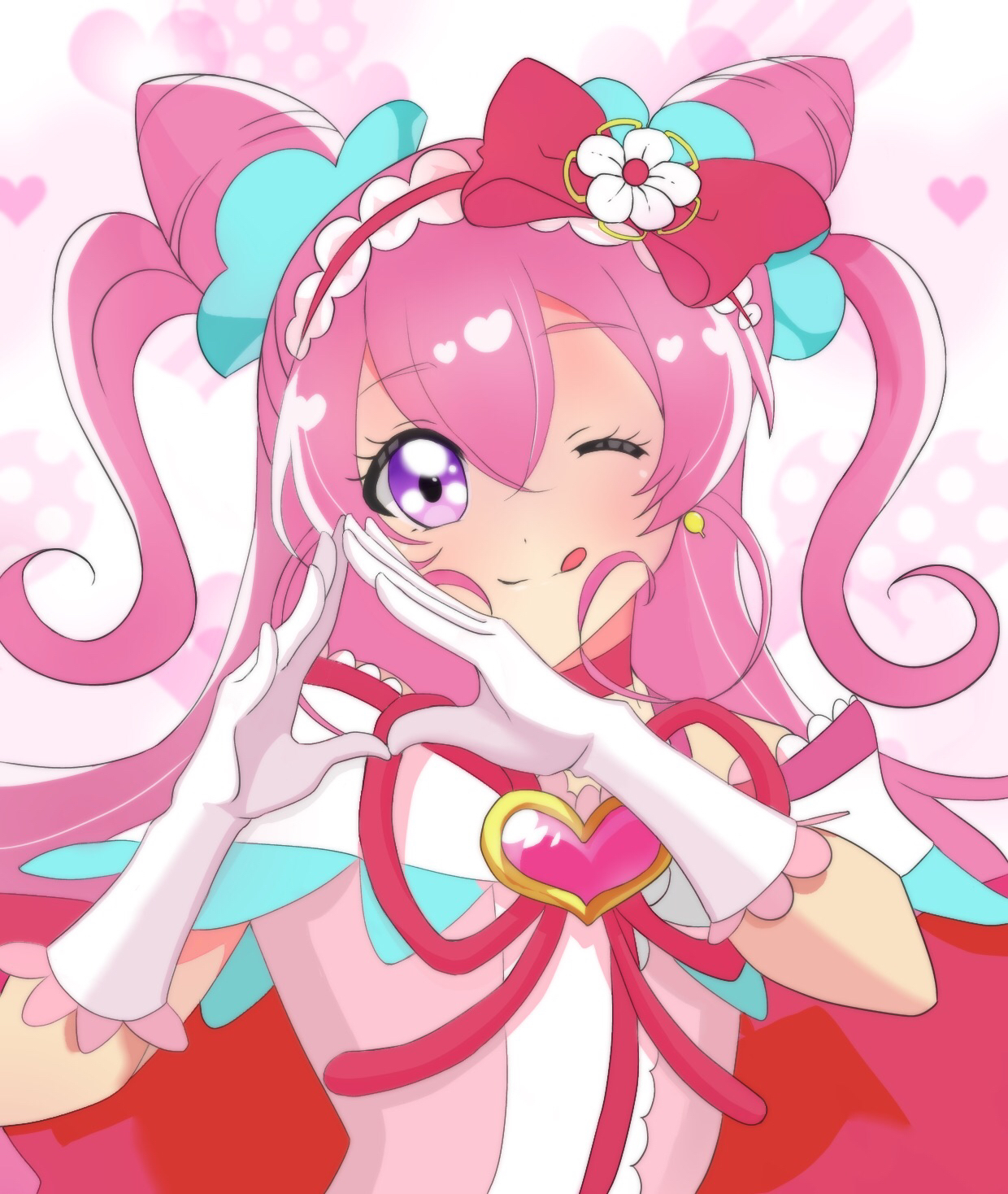 Anime Anime Girls Delicious Party Pretty Cure Pretty Cure Nagomi Yui Cure Precious Twintails 9957