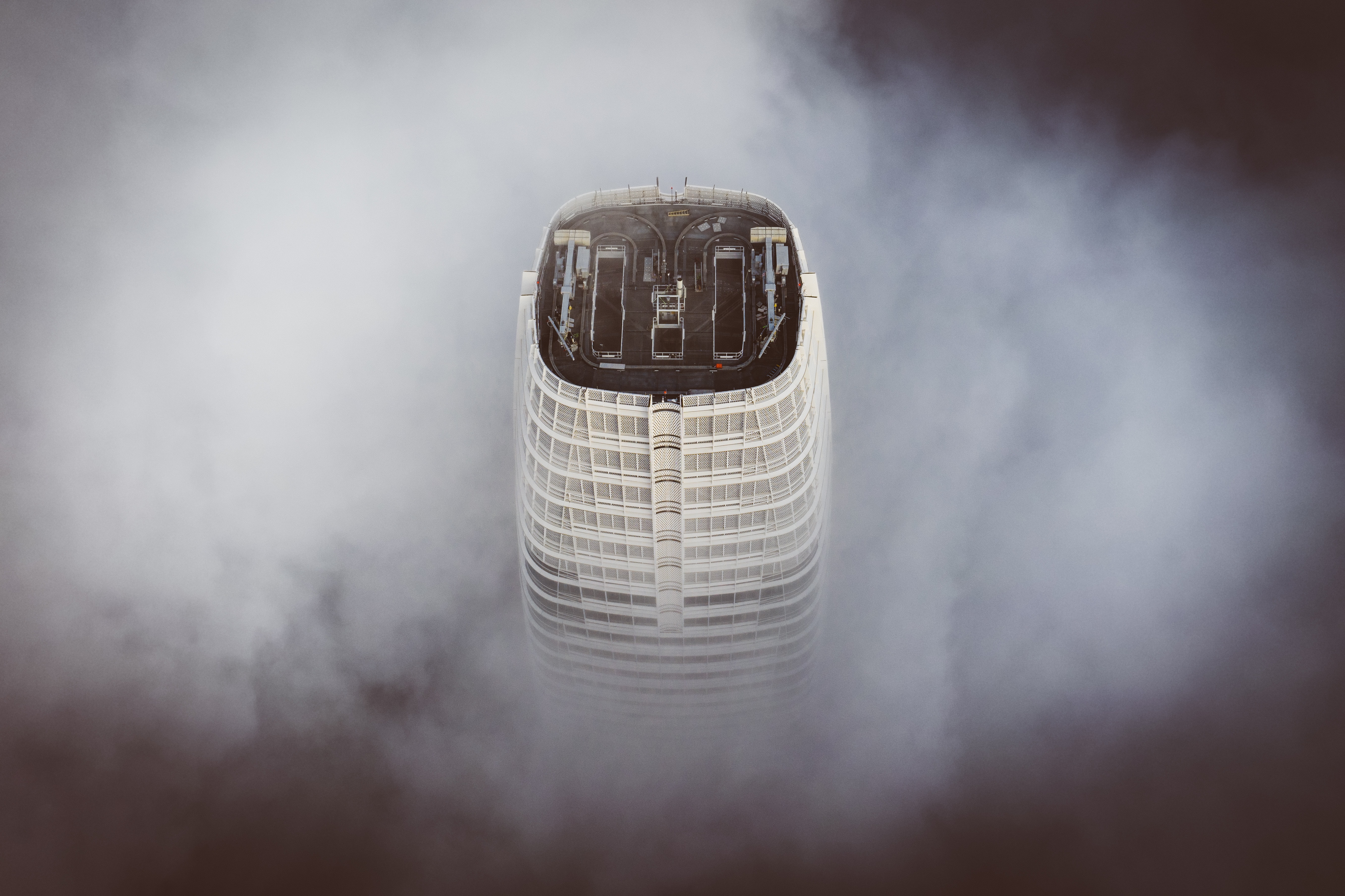 San Francisco Building Mist Rooftops 5429x3617