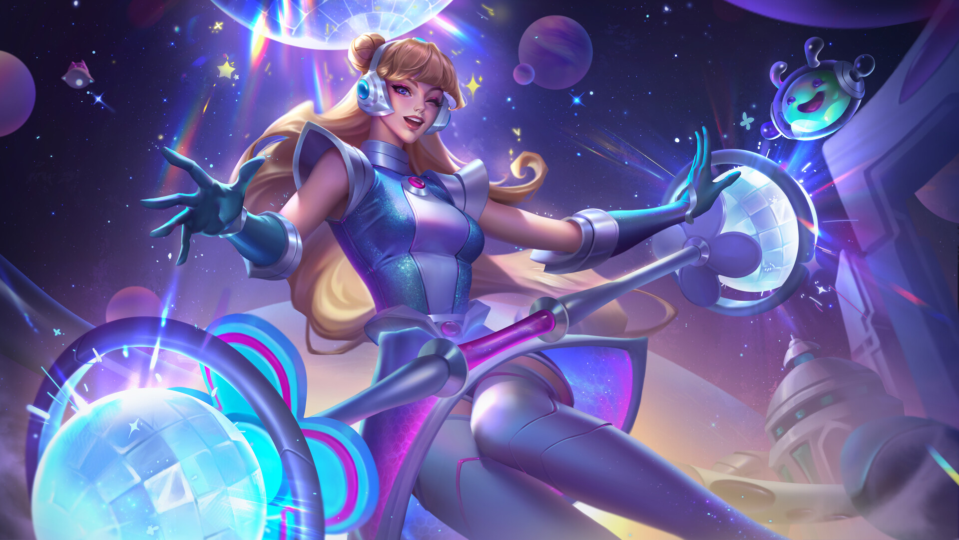 League Of Legends Riot Games Lux League Of Legends Space Groove Video Game Girls Video Game Characte 1920x1082