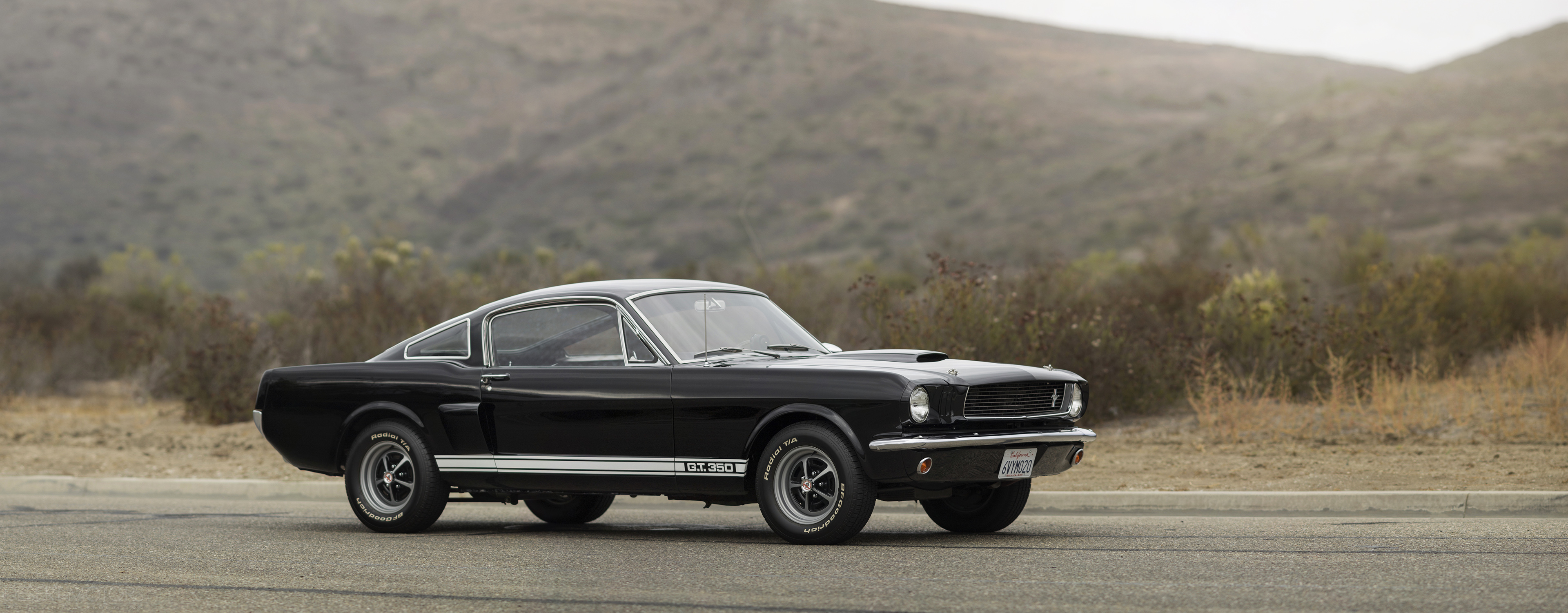 Shelby GT 350 Mustang GT350 Black Cars Muscle Cars American Cars Pony Cars Classic Car 3840x1502