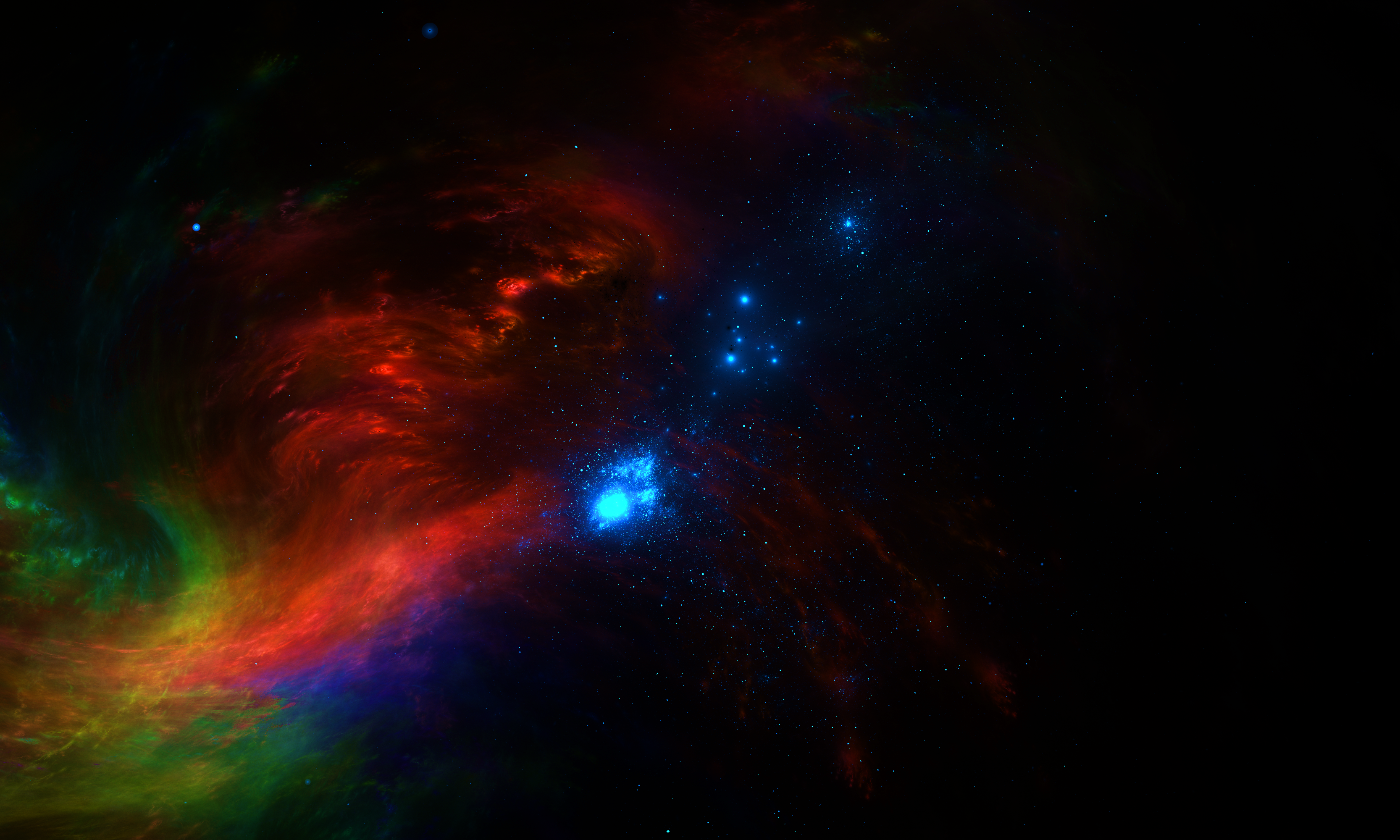 Photoshop Digital Art Universe Galaxy Stars Render Colorful 3333x2000