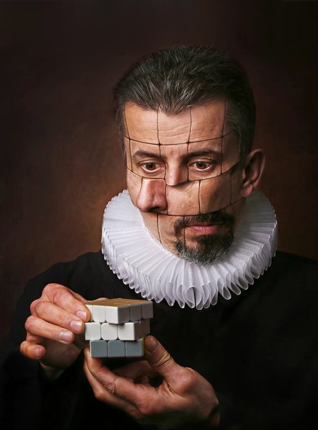 Portrait Rubiks Cube Surreal 1078x1456
