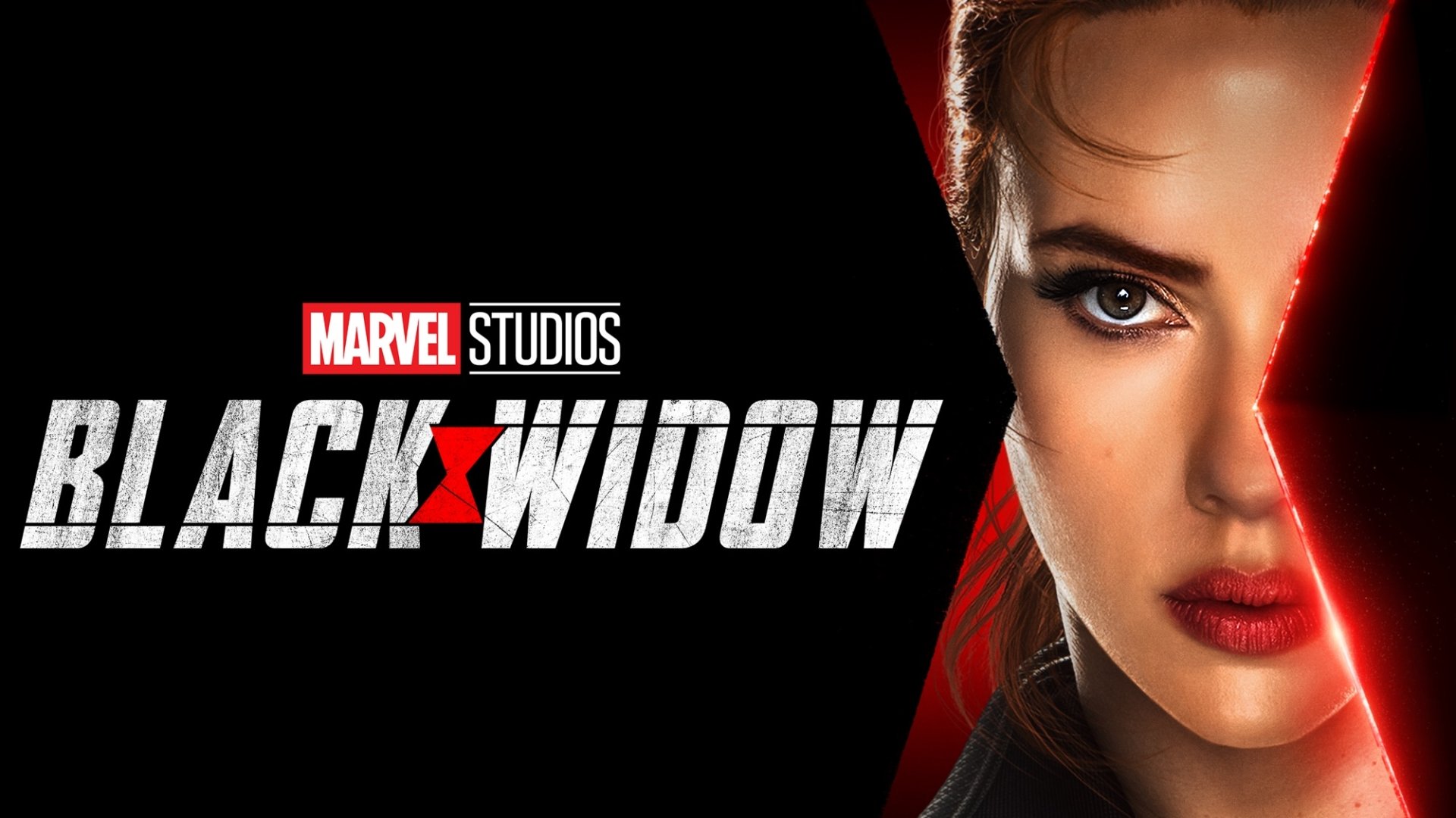 Scarlett Johansson Face Women Actress Red Lipstick Black Background Marvel Cinematic Universe Movies 1920x1080