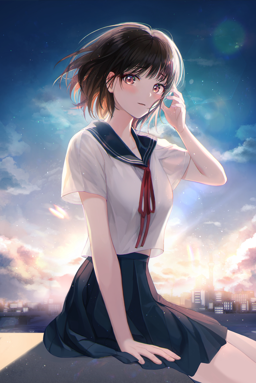 Anime Anime Girls Digital Art Artwork 2D Portrait Pixiv 1000x1493