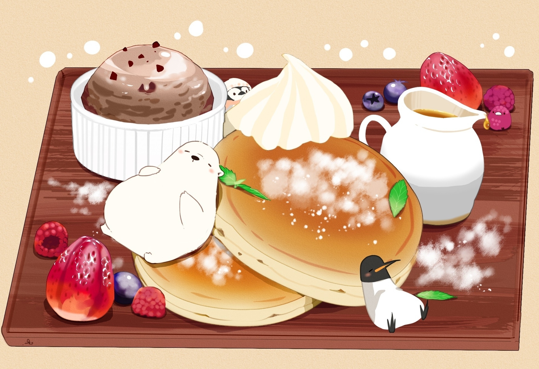 Anime Anime Food Anime Animals Kawaii Wallpaper - Resolution:1884x1292 -  ID:1253659 