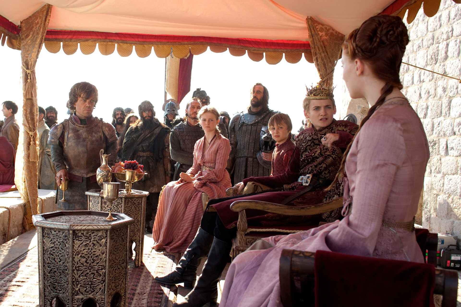 Jack Gleeson Joffrey Baratheon Peter Dinklage Sansa Stark Sophie Turner Tyrion Lannister 1920x1277
