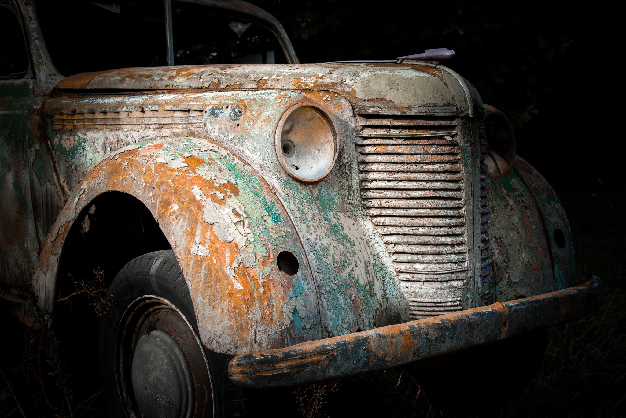 Old Old Car Vehicle Wreck Rust Car 2048x1366
