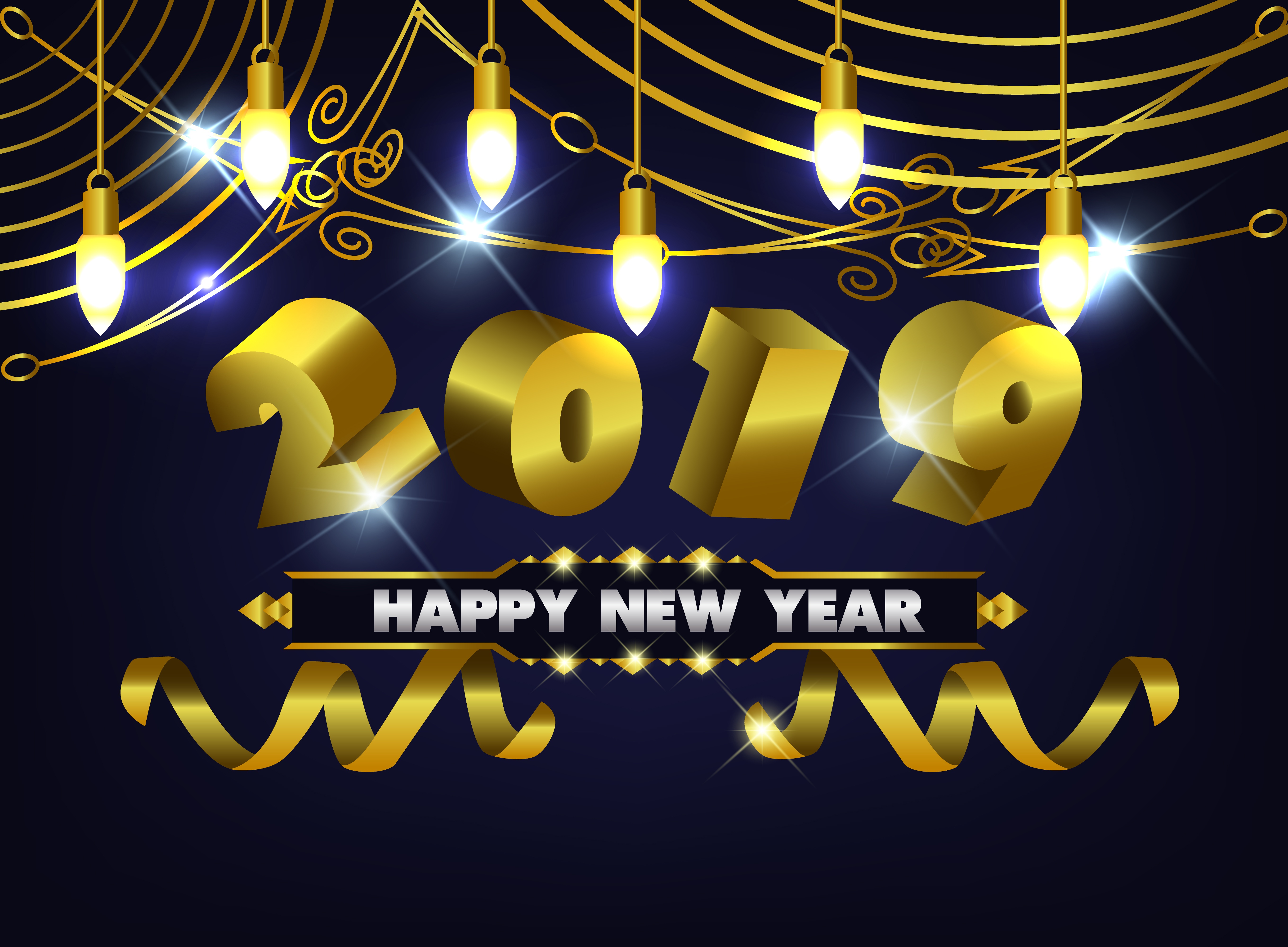 Happy New Year New Year 2019 5440x4000