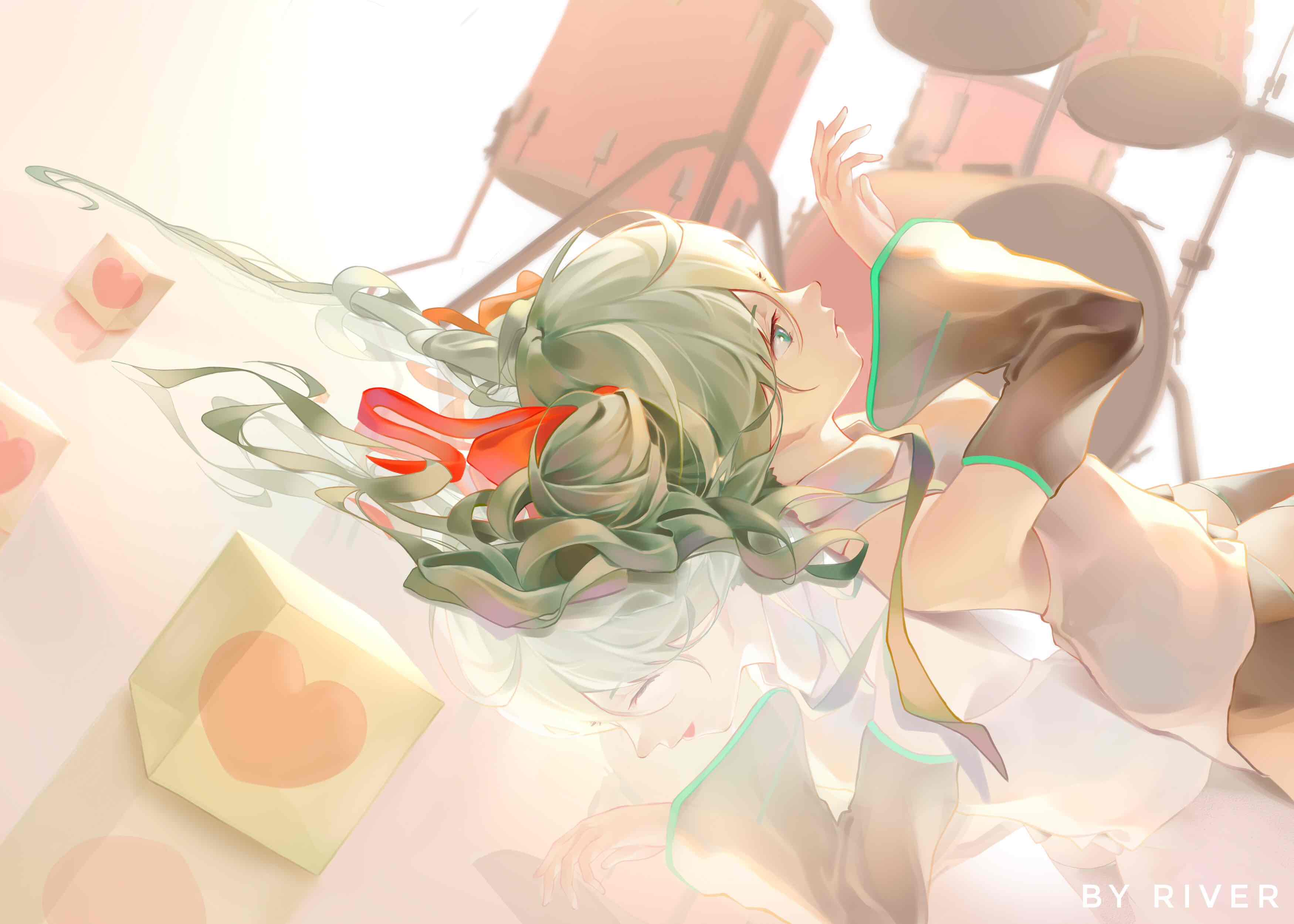 Anime Anime Girls Digital Art Artwork 2D Portrait RiVER Artist Vocaloid Hatsune Miku 3500x2500