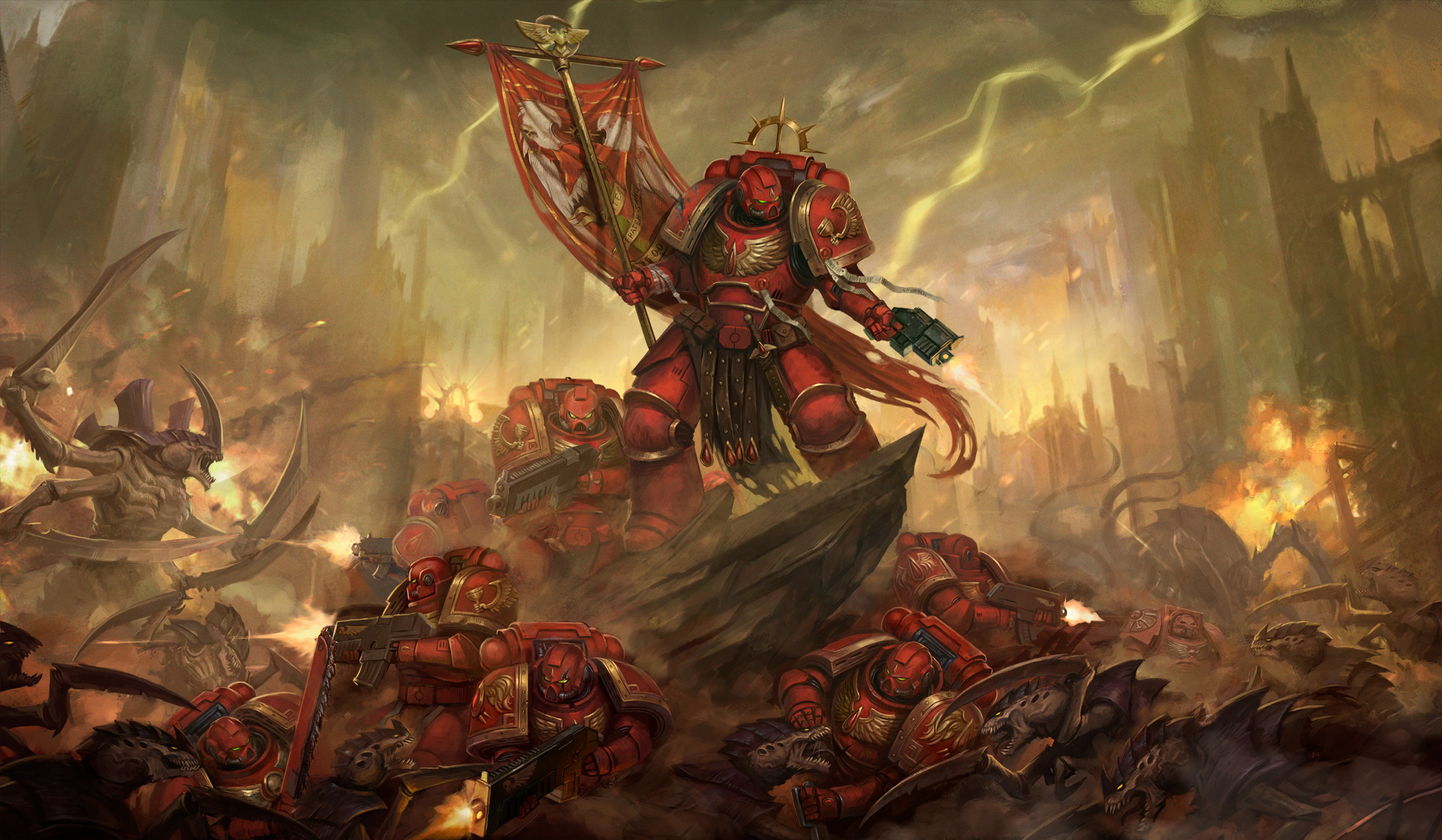 Warhammer 40 000 Blood Angels Video Game Art 2560x1492